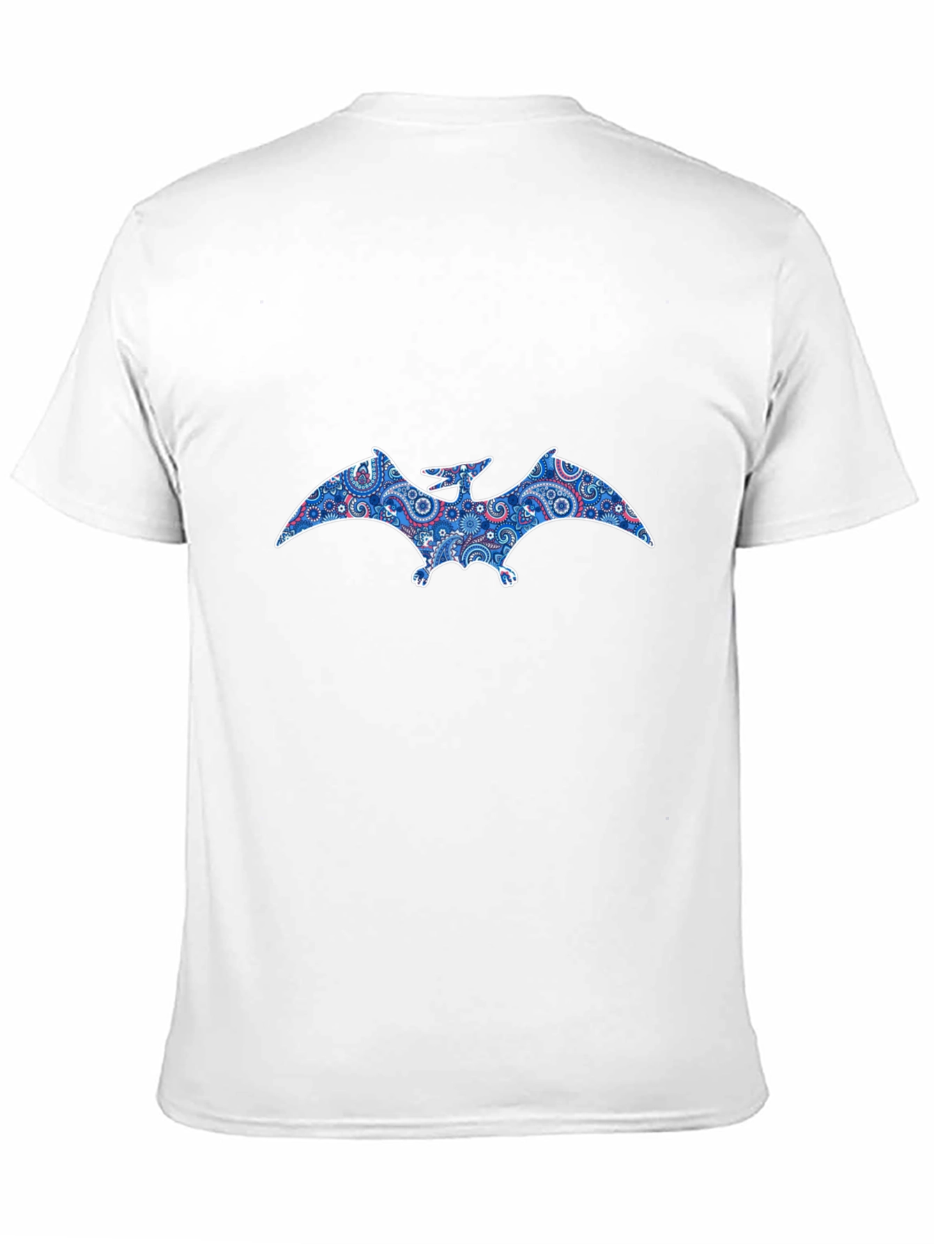 Pterodactyl Paisley Print Black T-Shirt