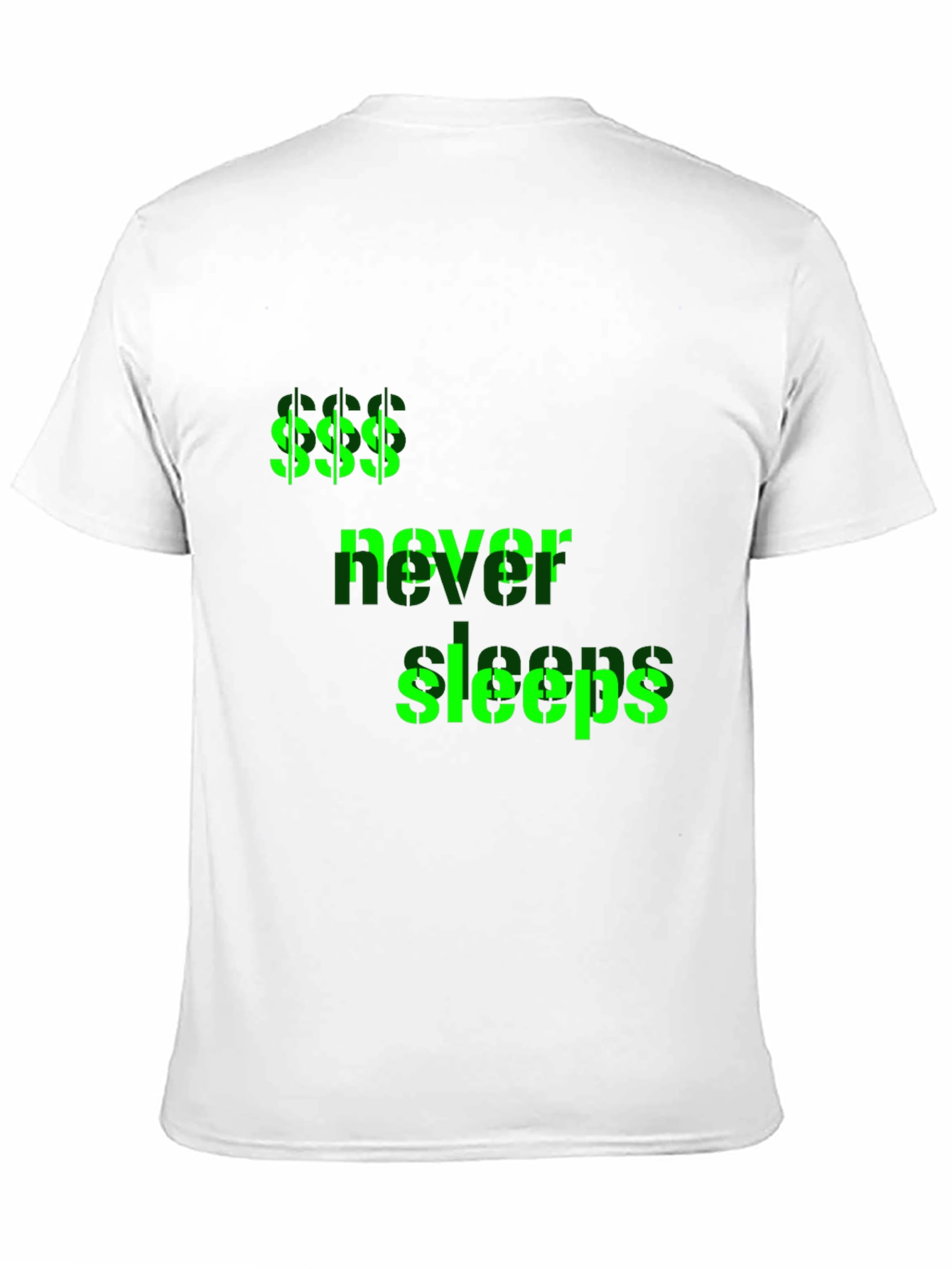 Money Never Sleeps Graphic Tee - Black