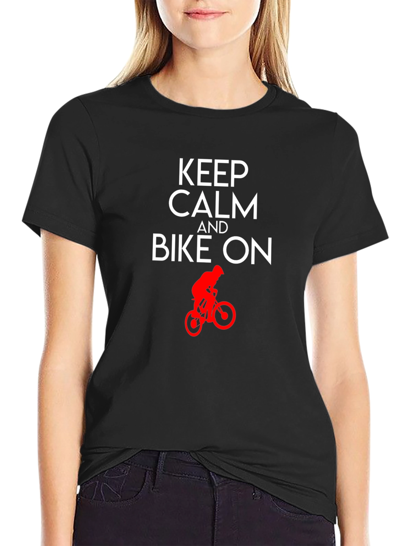 Keep Calm and Bike On T-Shirt