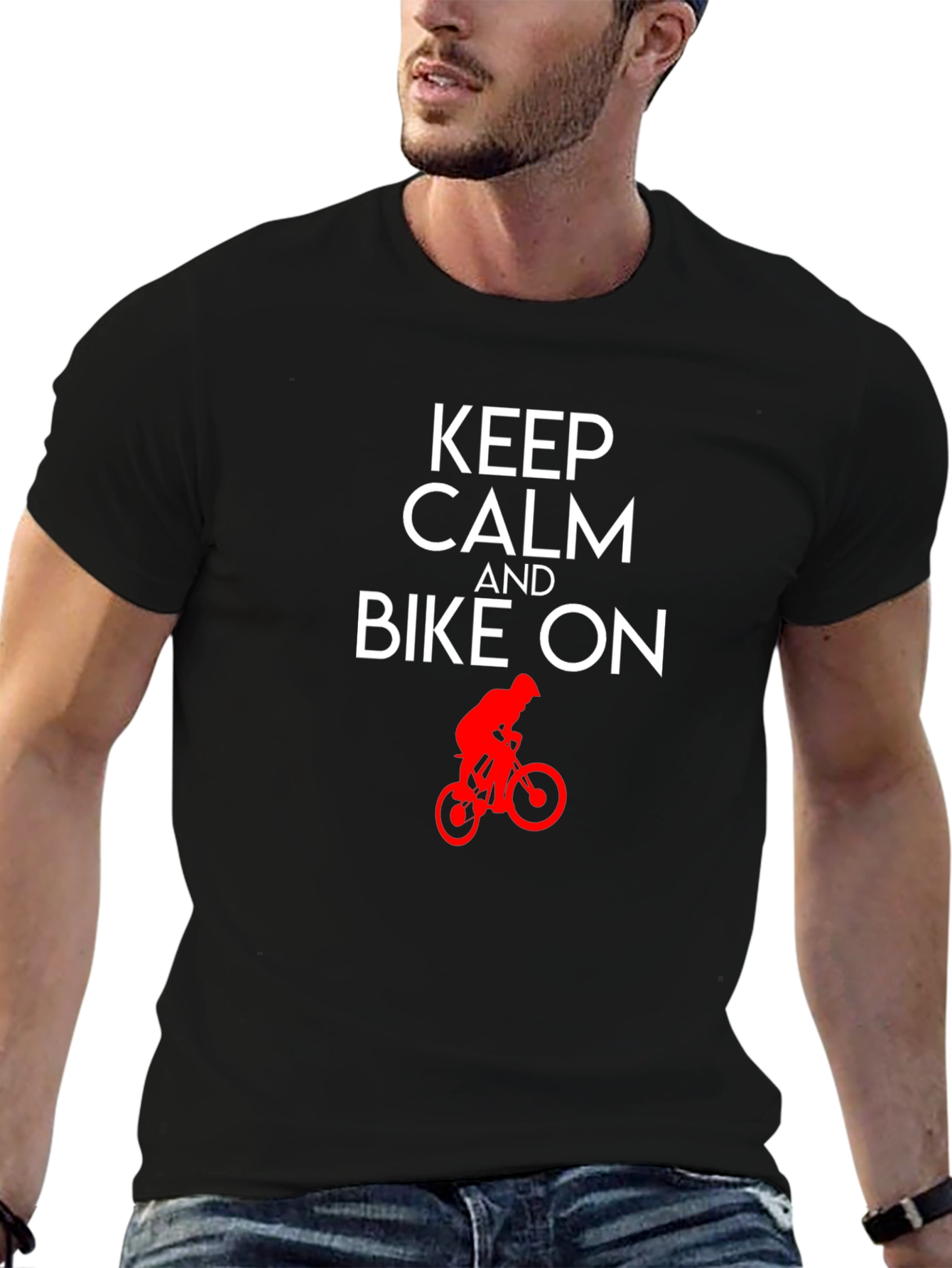 Keep Calm and Bike On T-Shirt