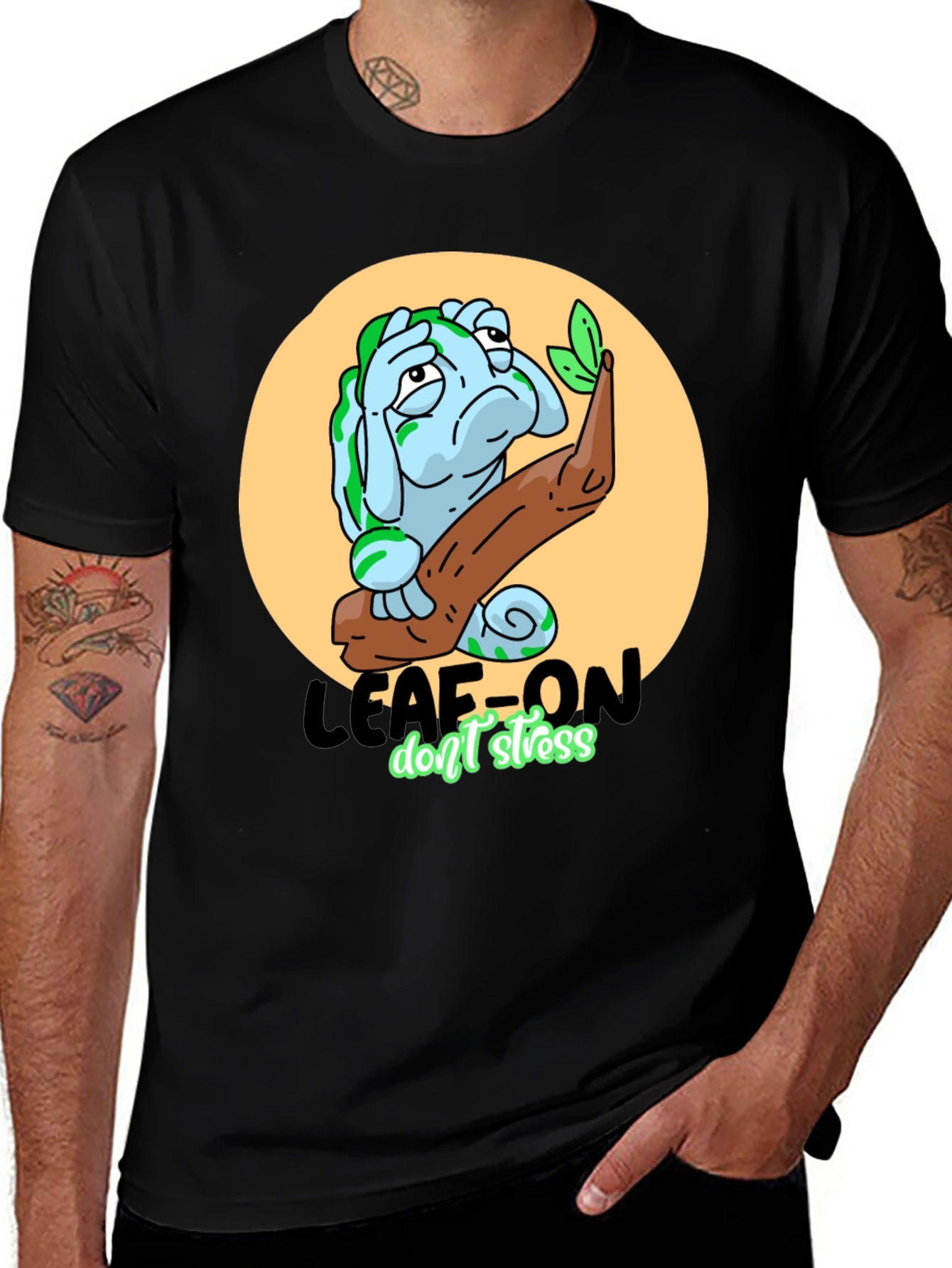 Leaf-On Dont Stress Graphic T-Shirt