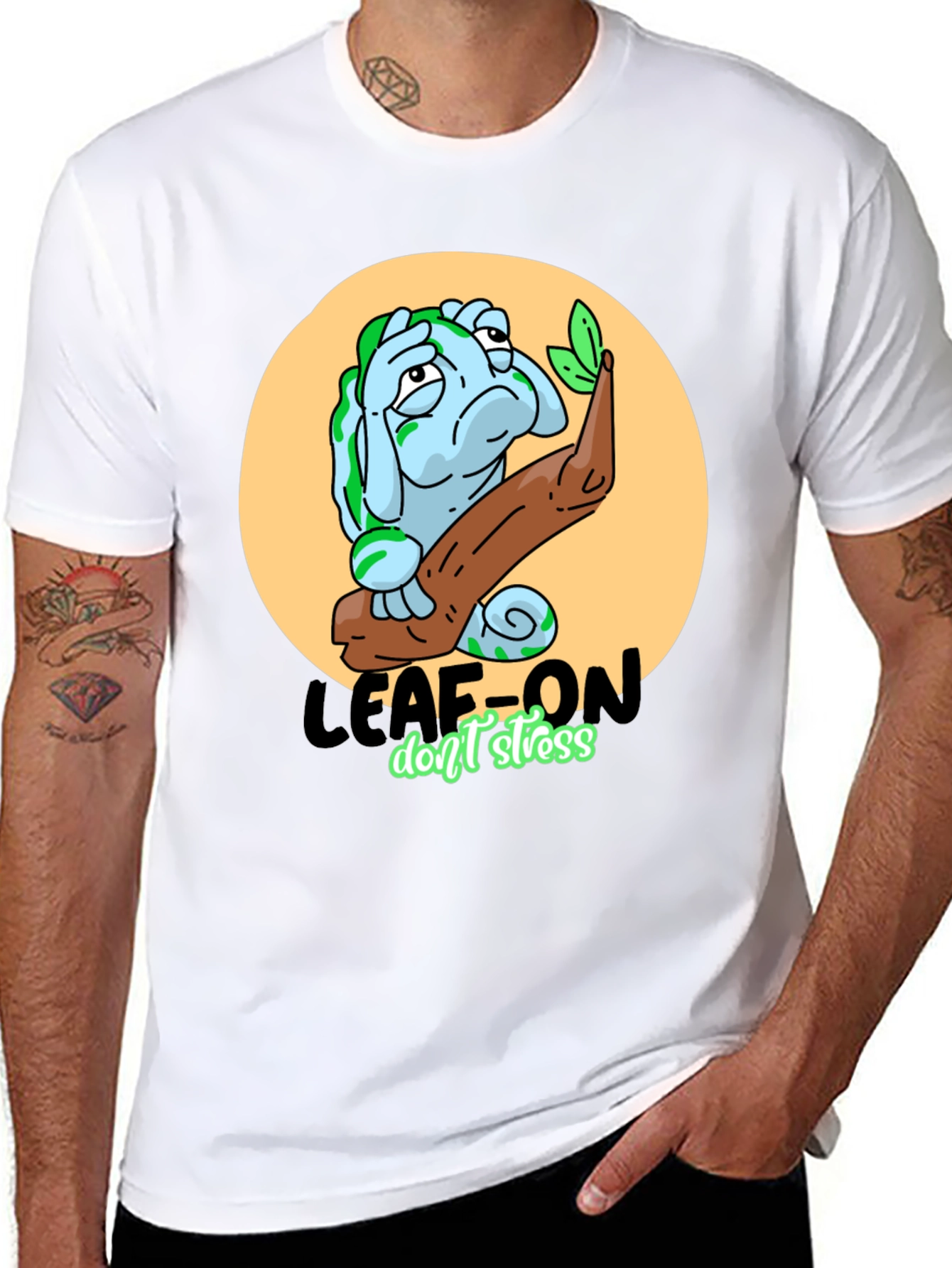 Leaf-On Dont Stress Graphic T-Shirt