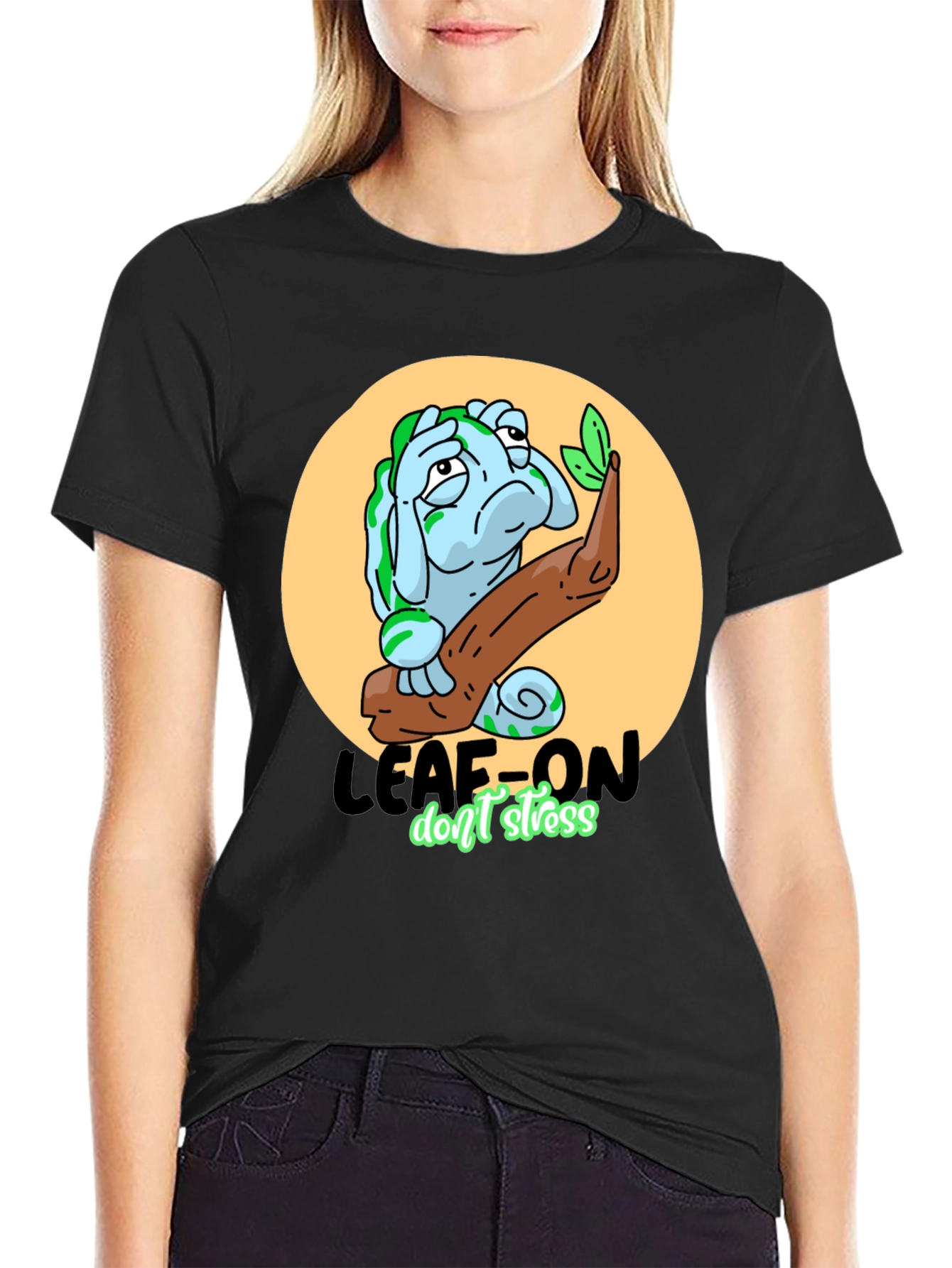 Leaf-On Dont Stress Graphic T-Shirt