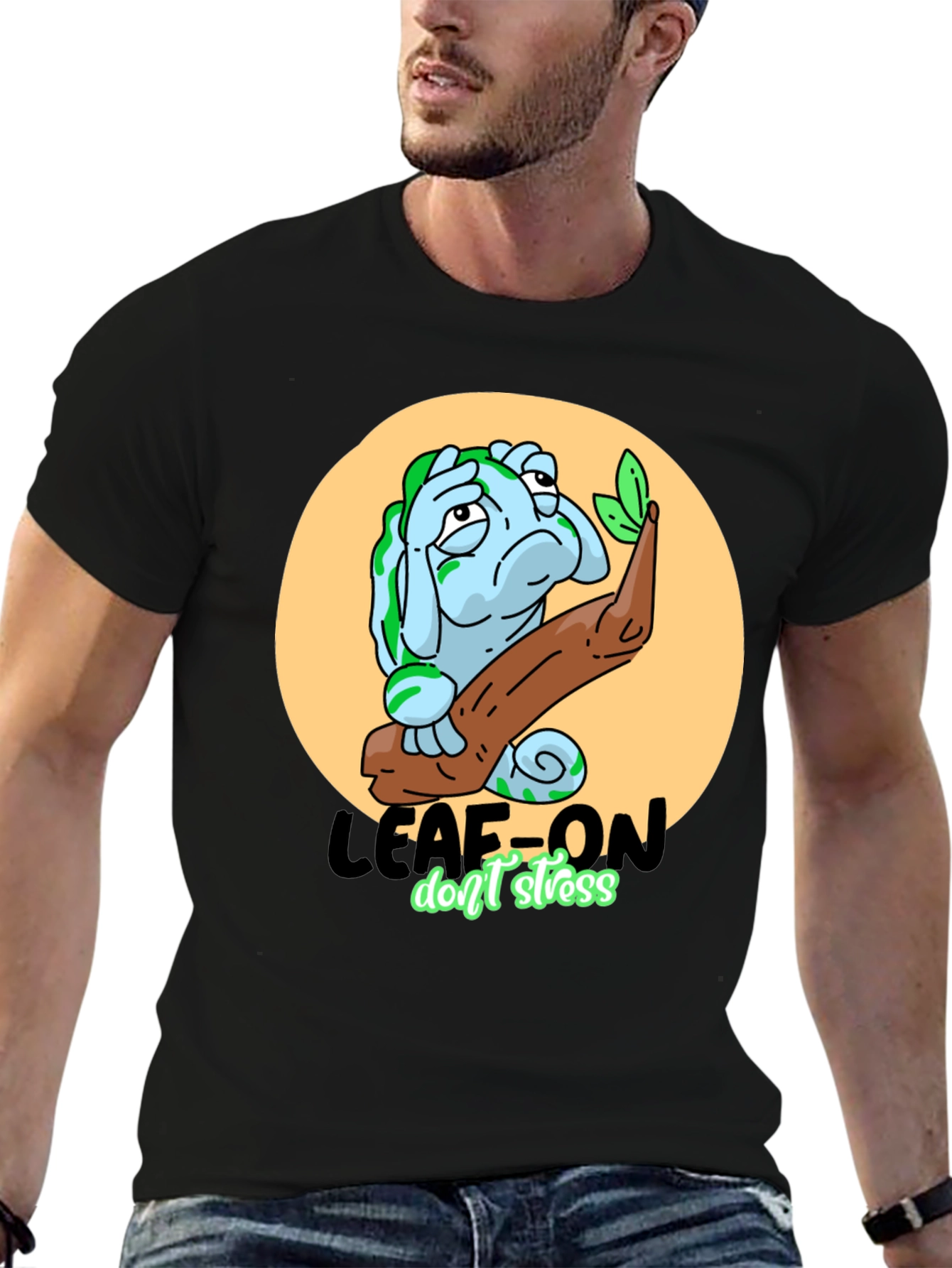Leaf-On Dont Stress Graphic T-Shirt