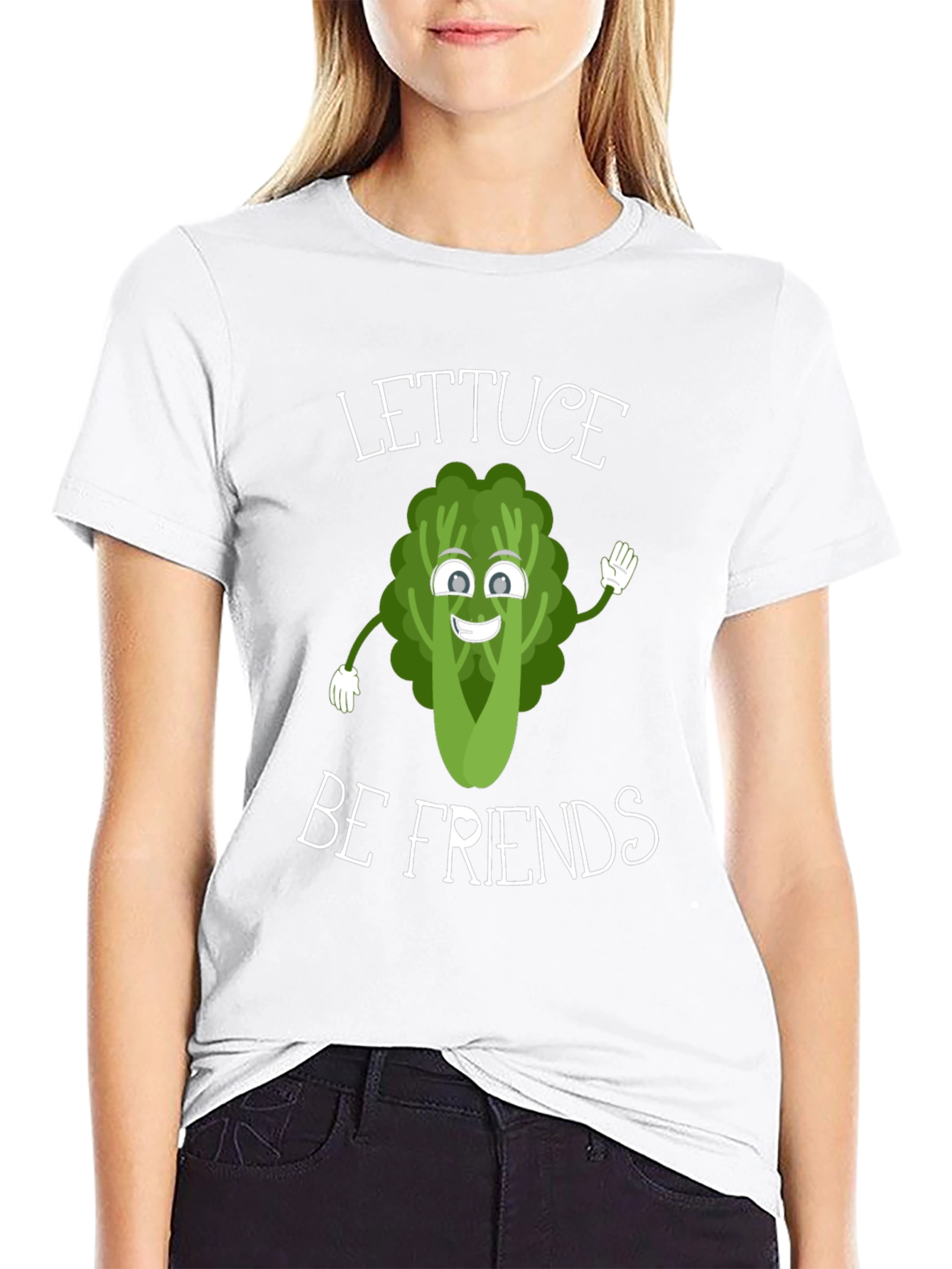 Lettuce Be Friends Graphic T-Shirt - Funny Vegan Tee
