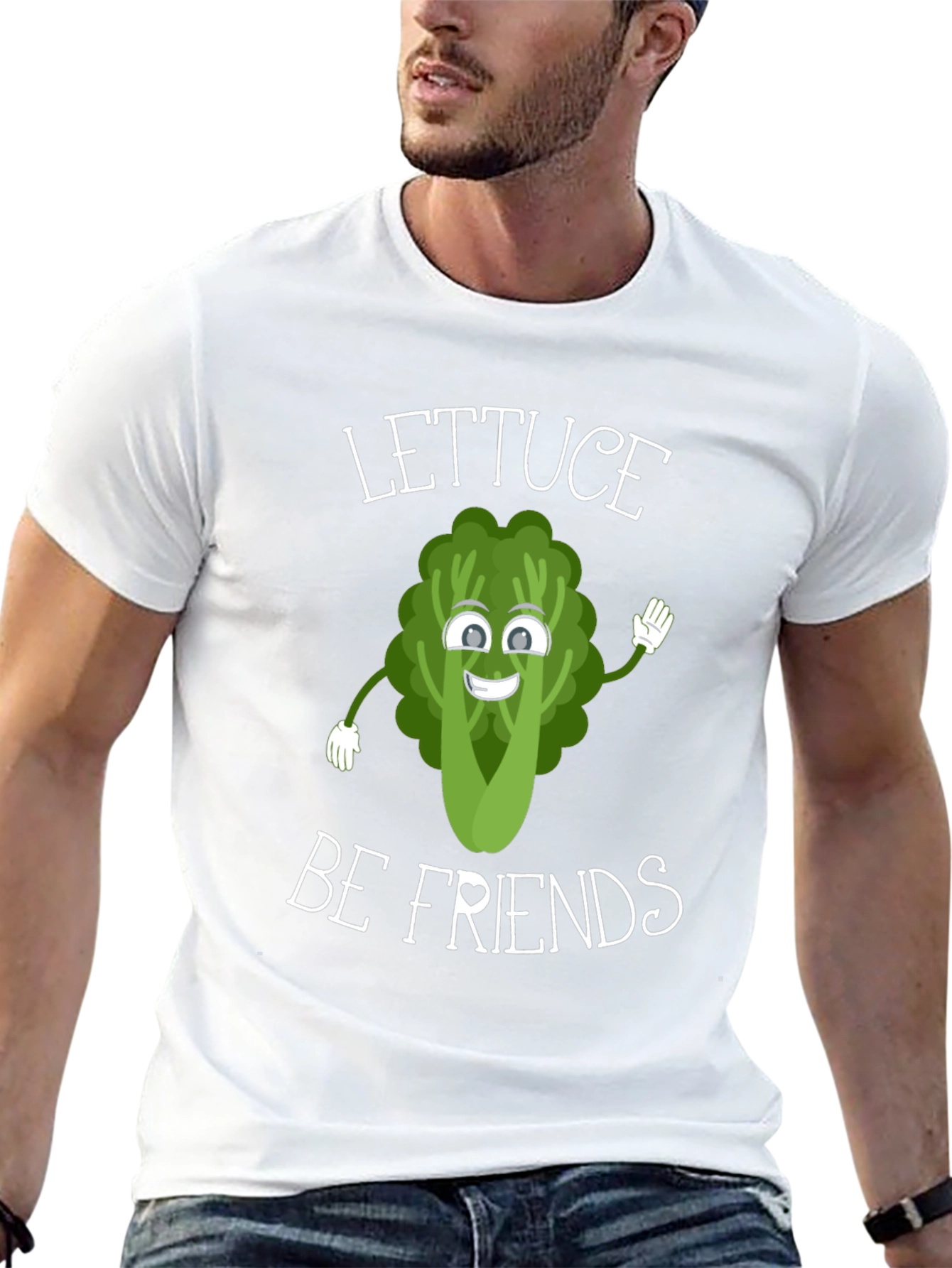Lettuce Be Friends Graphic T-Shirt - Funny Vegan Tee