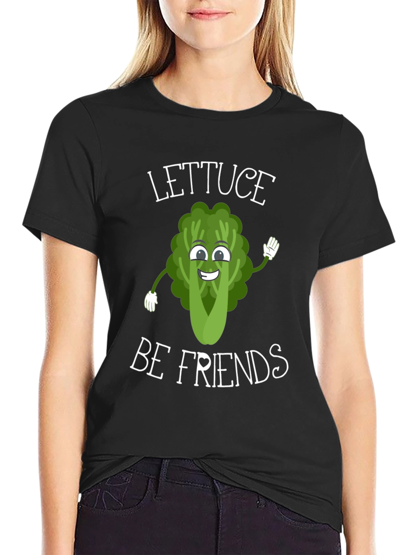 Lettuce Be Friends Graphic T-Shirt - Funny Vegan Tee