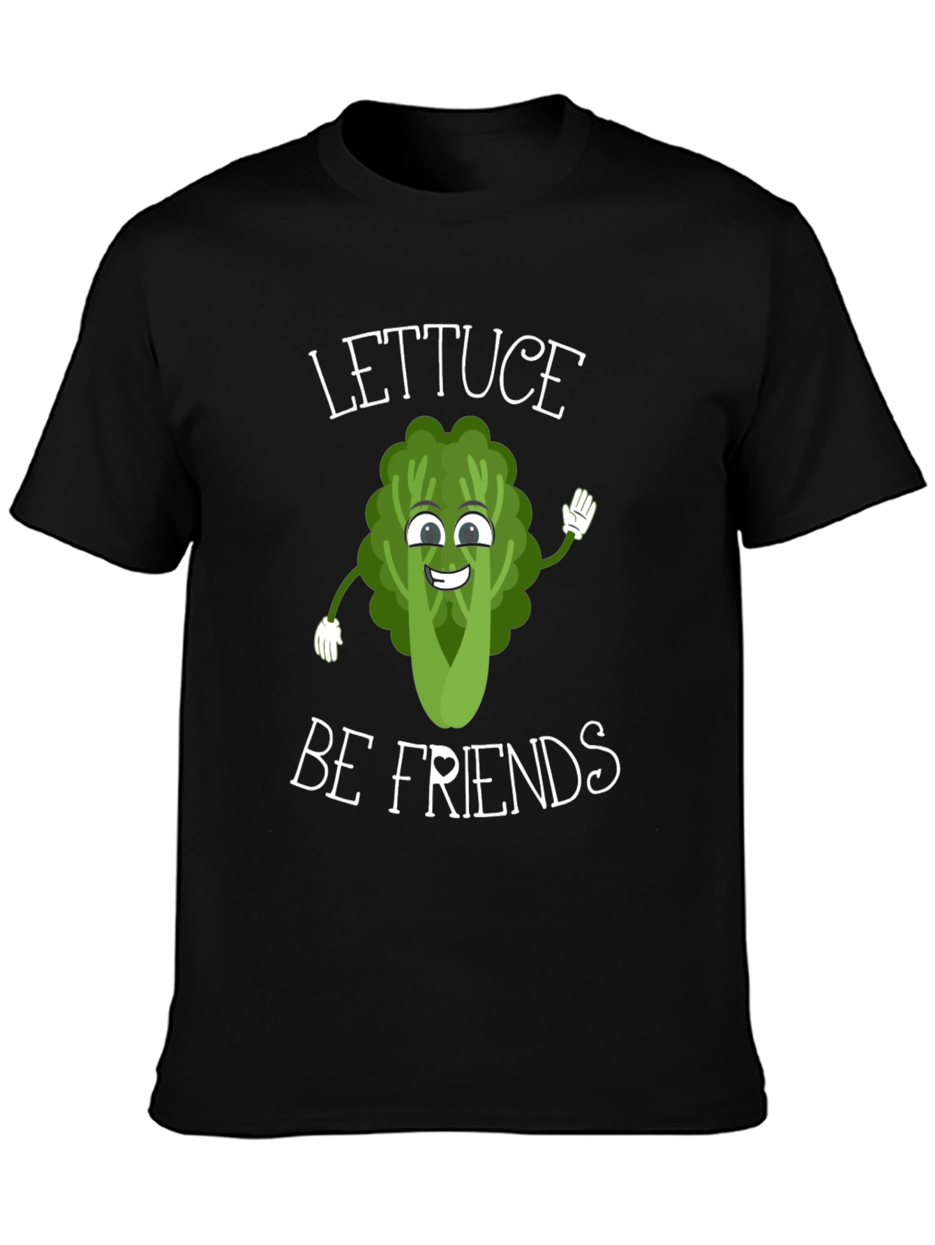 Lettuce Be Friends Graphic T-Shirt - Funny Vegan Tee