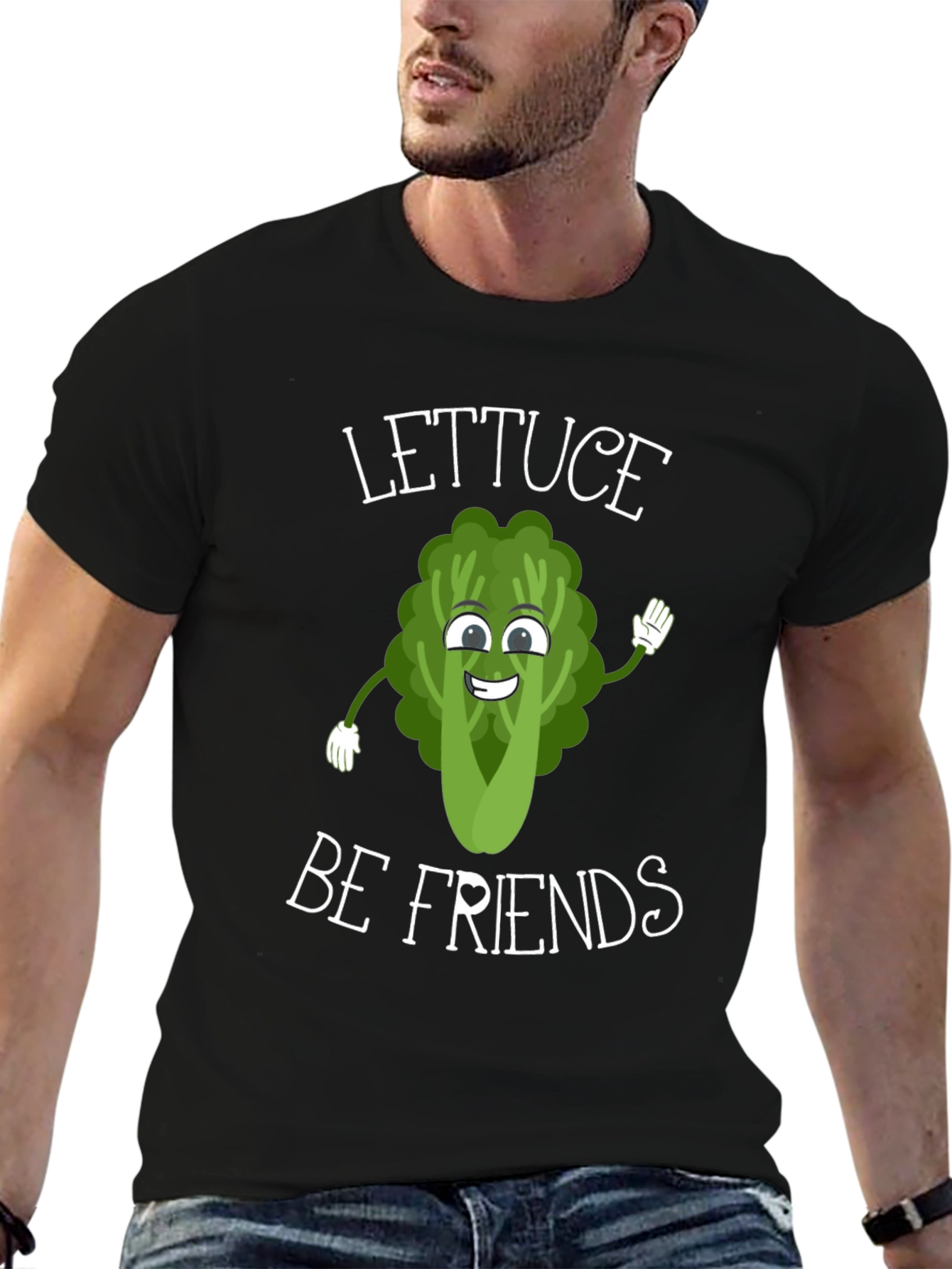 Lettuce Be Friends Graphic T-Shirt - Funny Vegan Tee