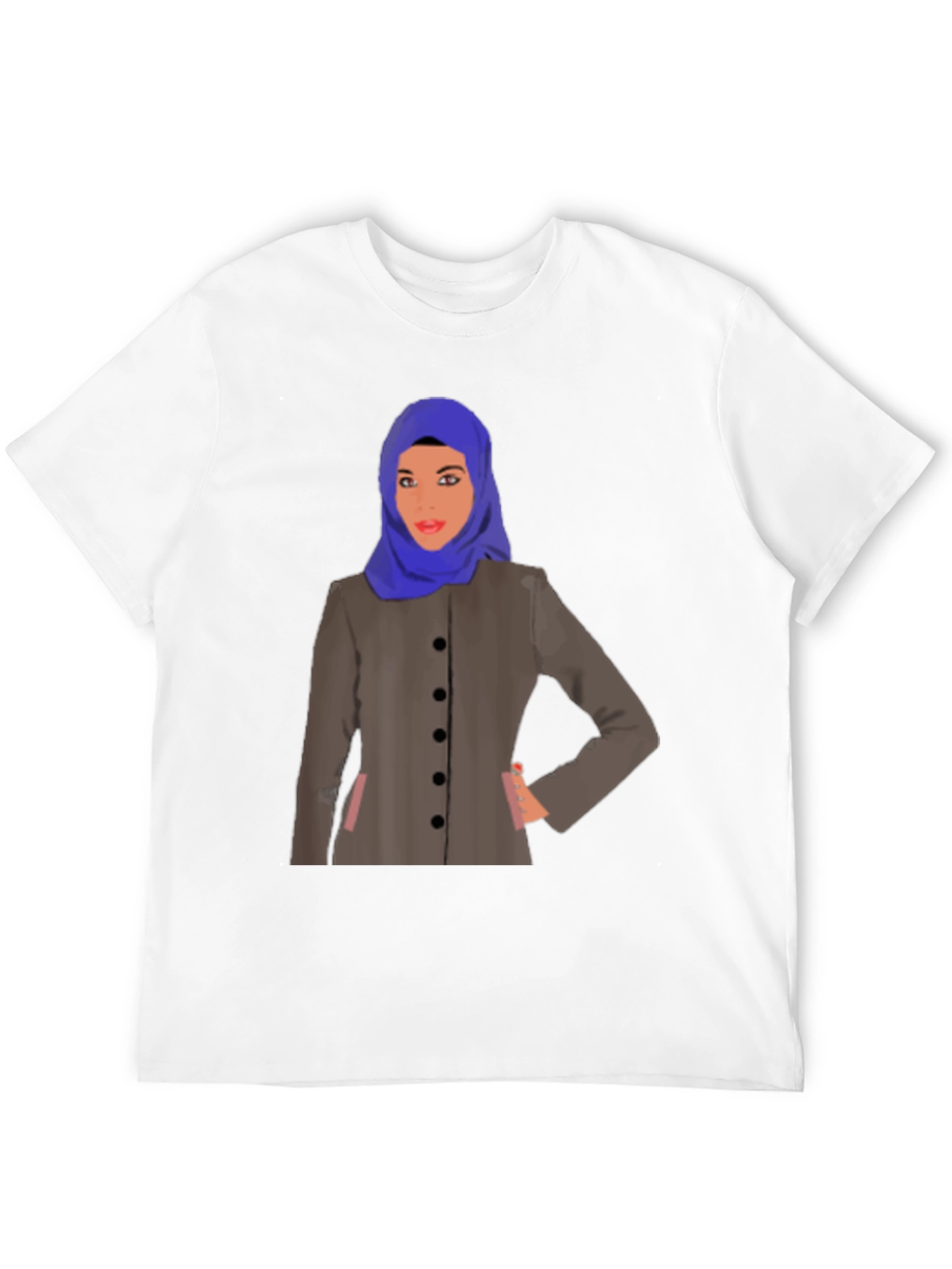Stylish Woman in Hijab Graphic Tee