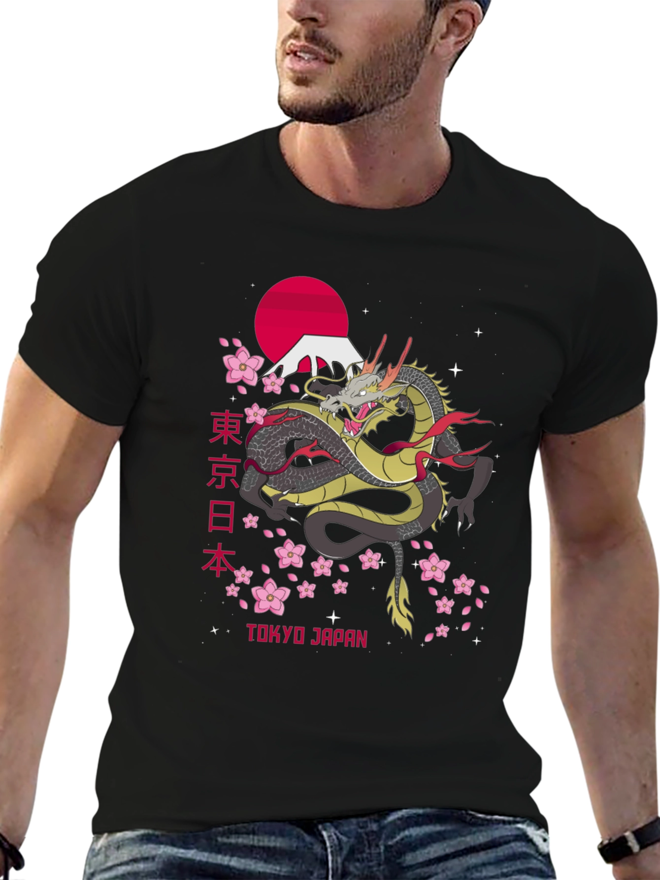 Tokyo Japan Dragon Graphic T-Shirt