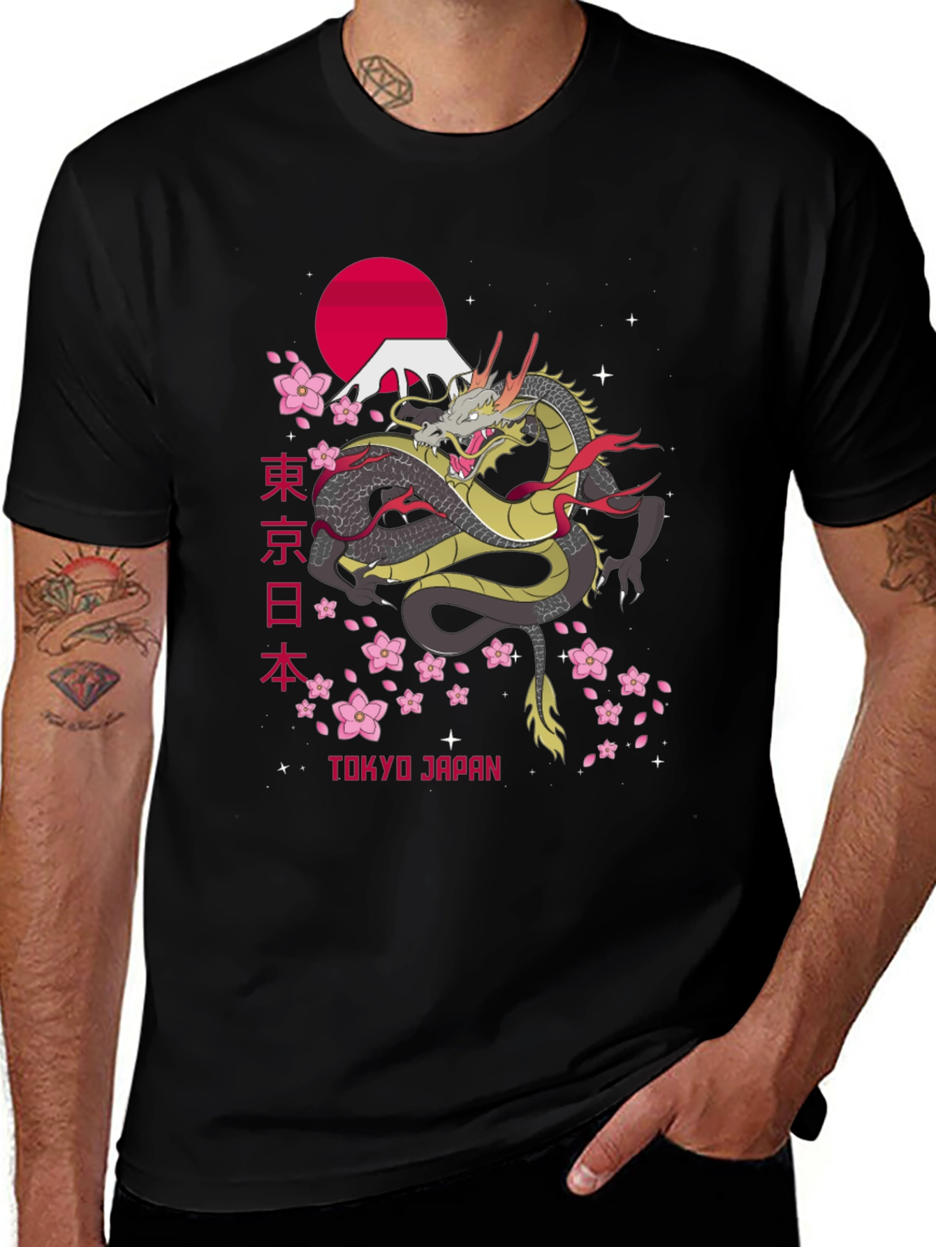 Tokyo Japan Dragon Graphic T-Shirt