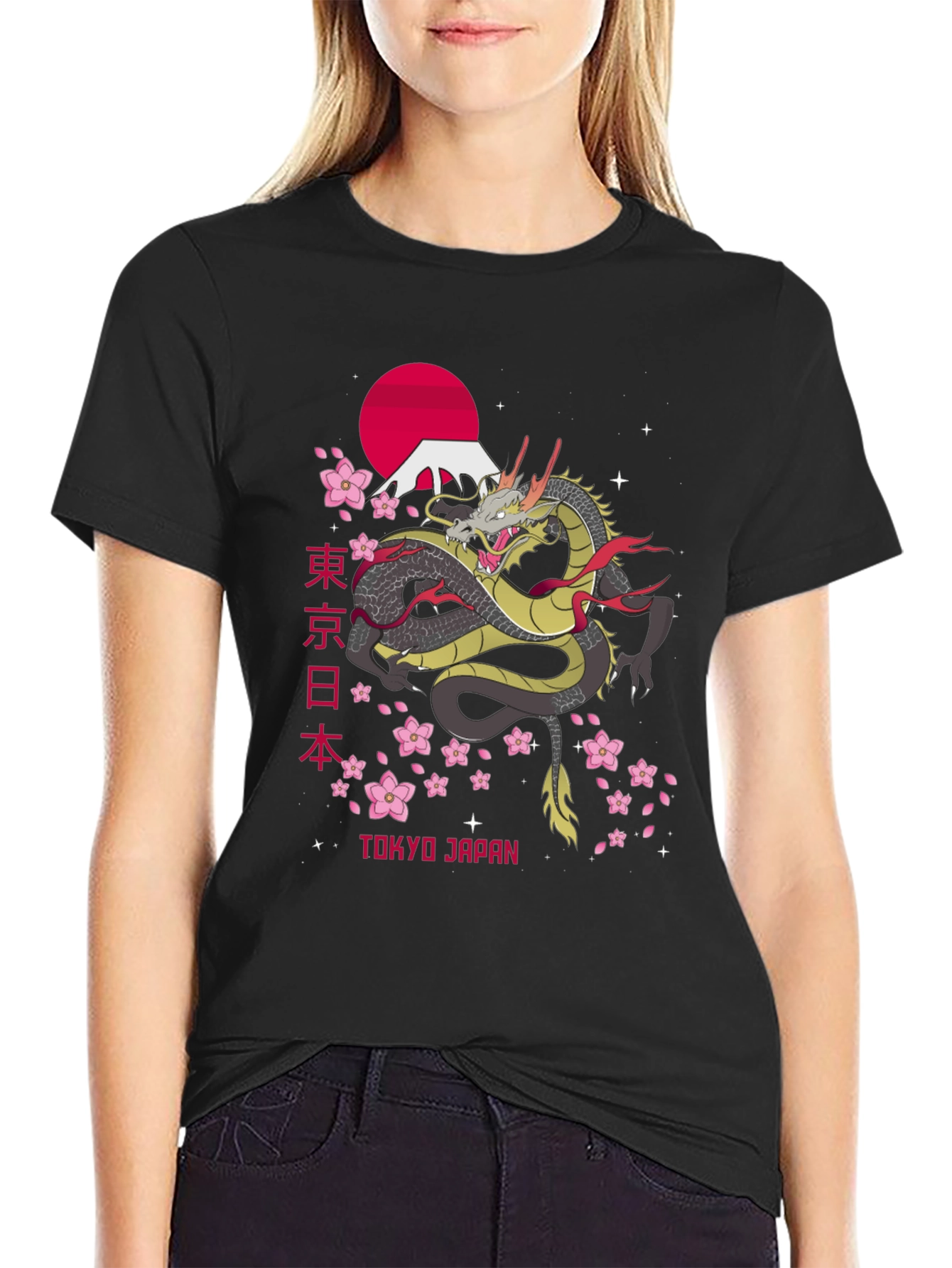 Tokyo Japan Dragon Graphic T-Shirt