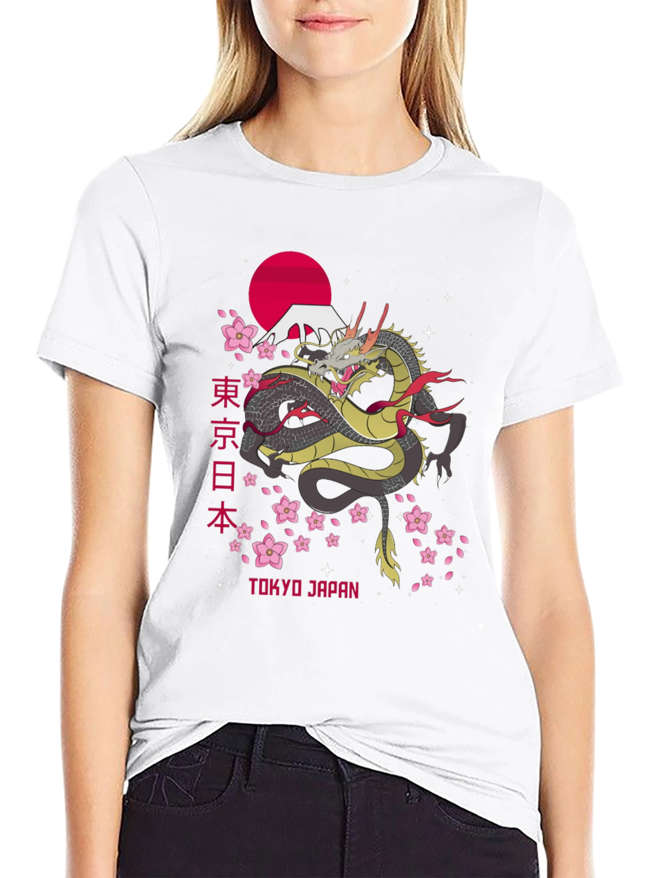 Tokyo Japan Dragon Graphic T-Shirt