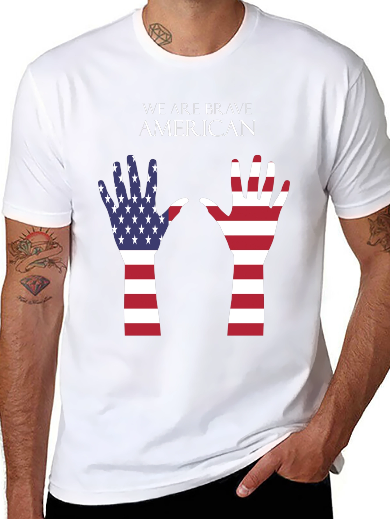 Brave American T-Shirt - Patriotic Design