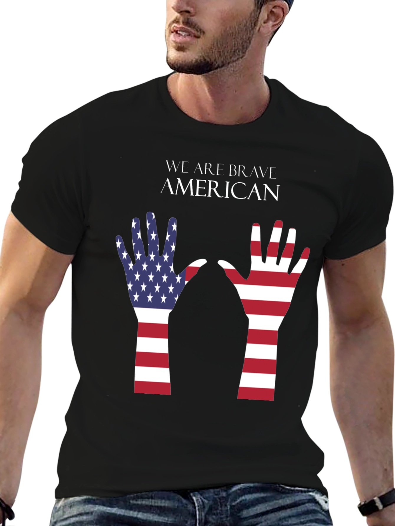 Brave American T-Shirt - Patriotic Design