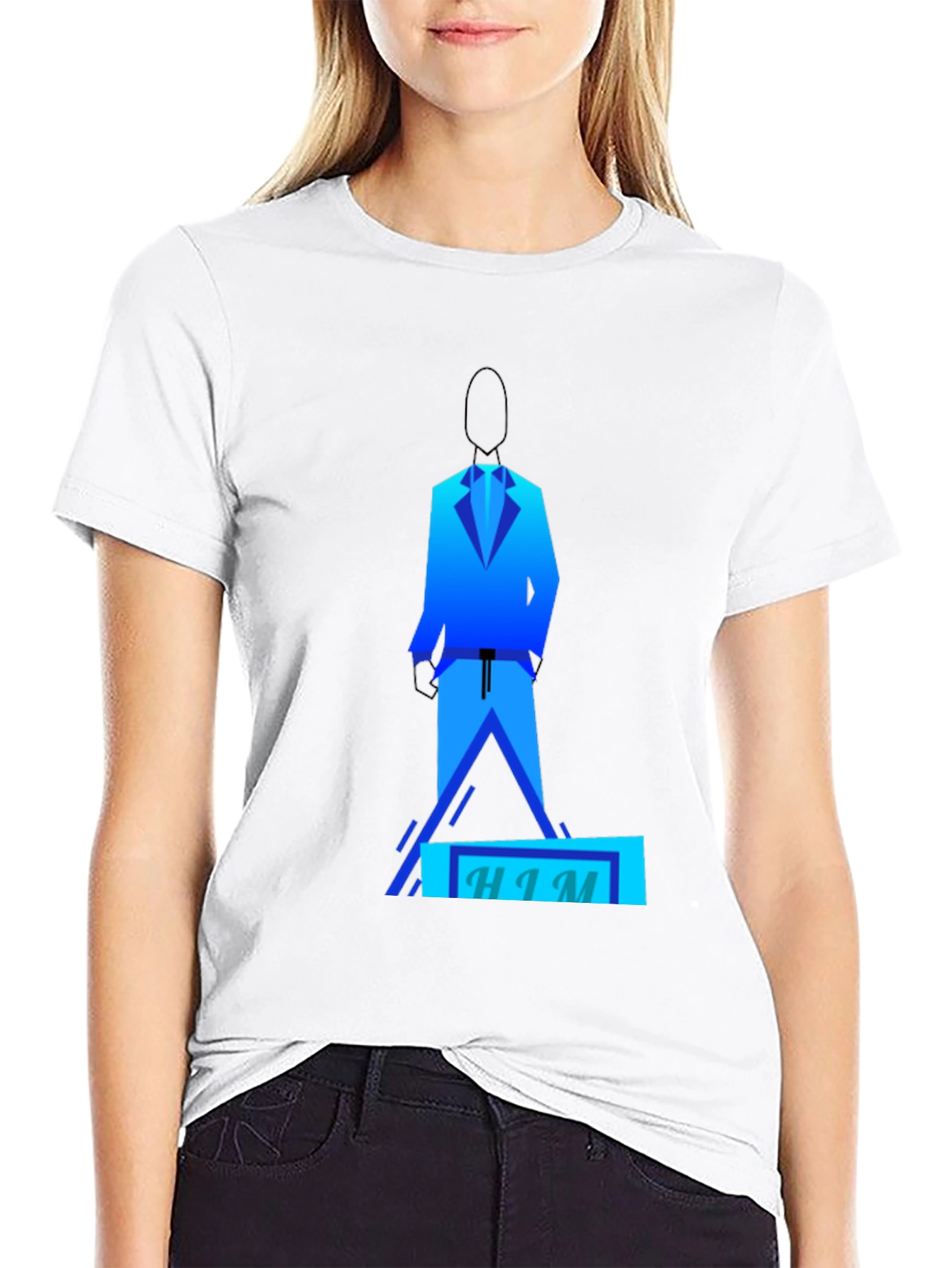 Geometric HIM Graphic Tee - Modern Design