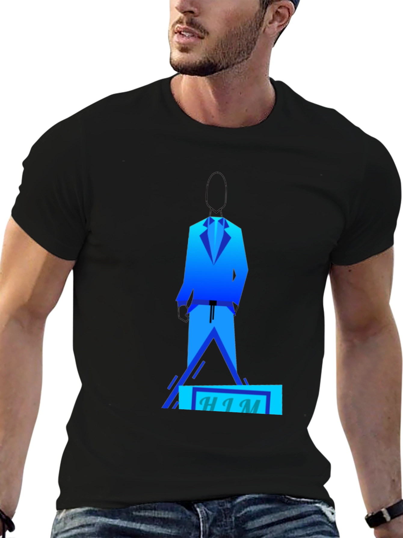 Geometric HIM Graphic Tee - Modern Design