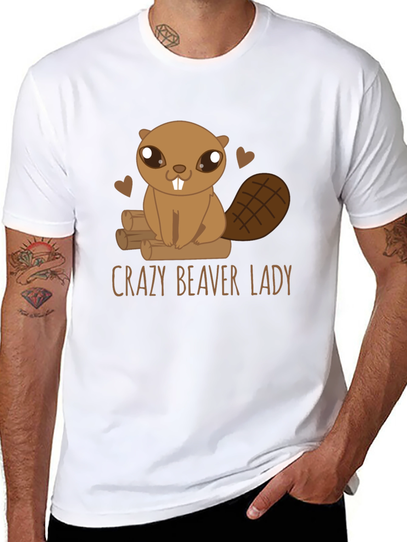 Crazy Beaver Lady Graphic Tee