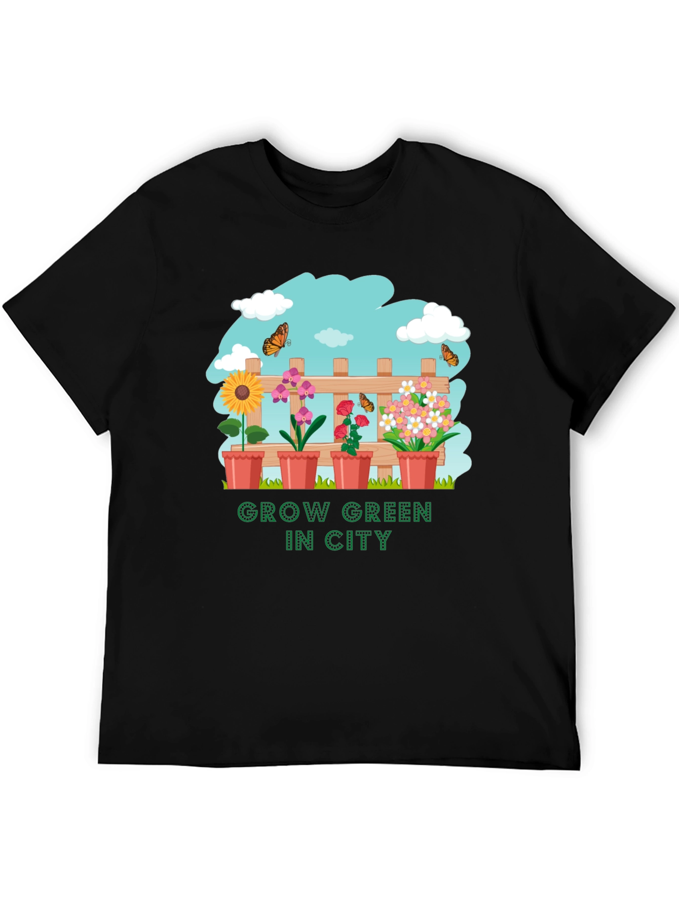 Grow Green in City Graphic T-Shirt