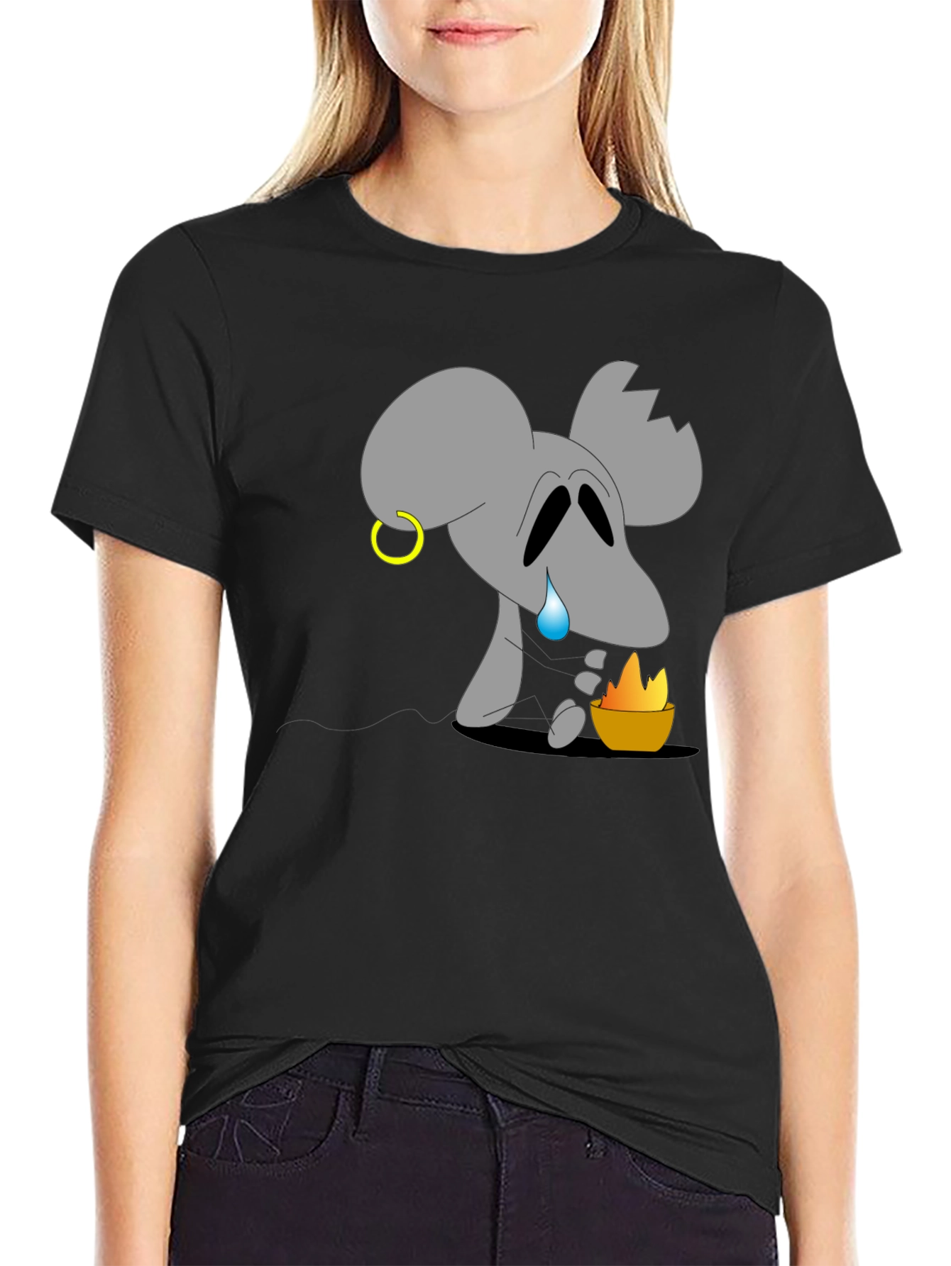 Cartoon Mouse Crying T-Shirt