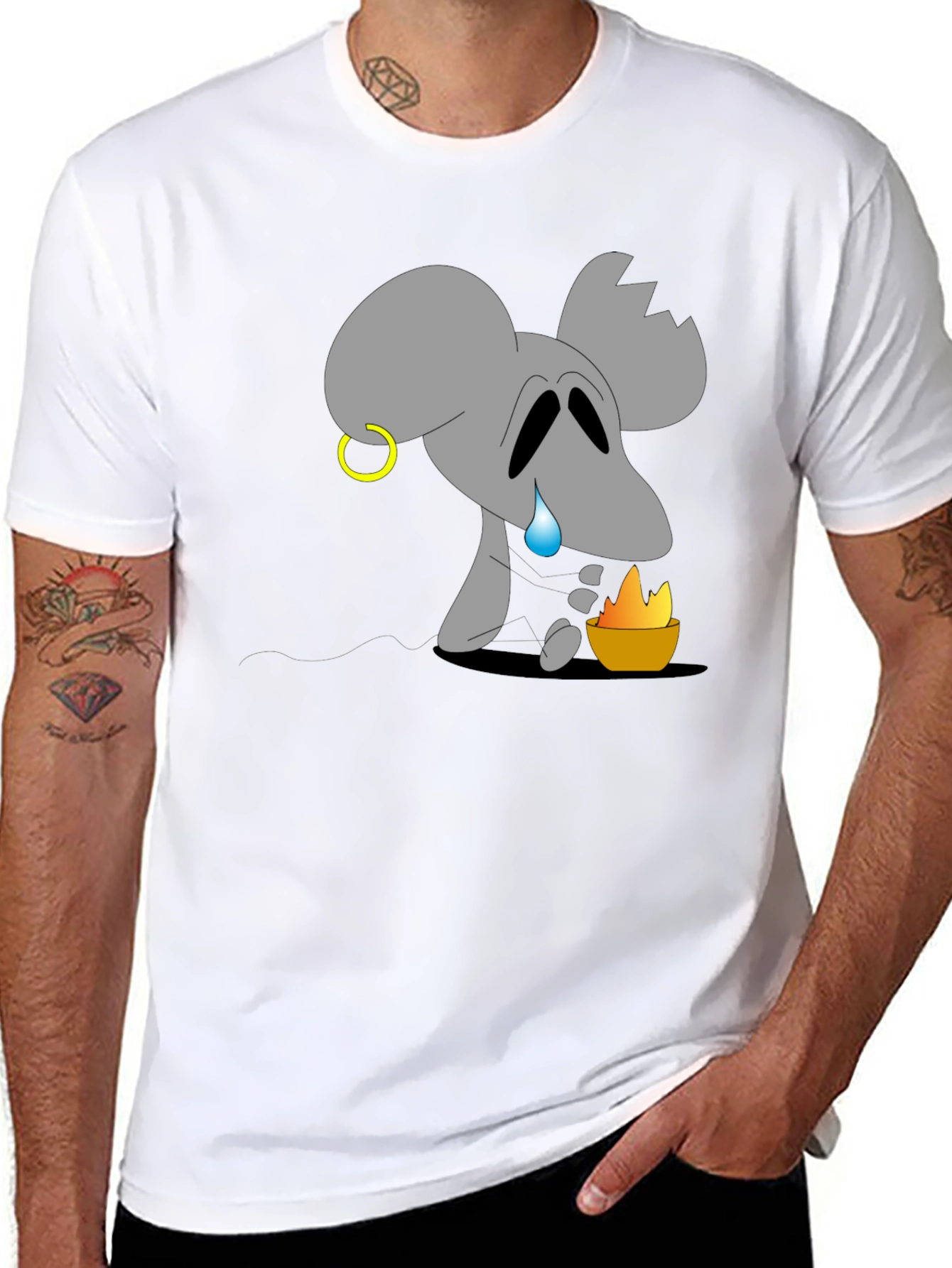 Cartoon Mouse Crying T-Shirt