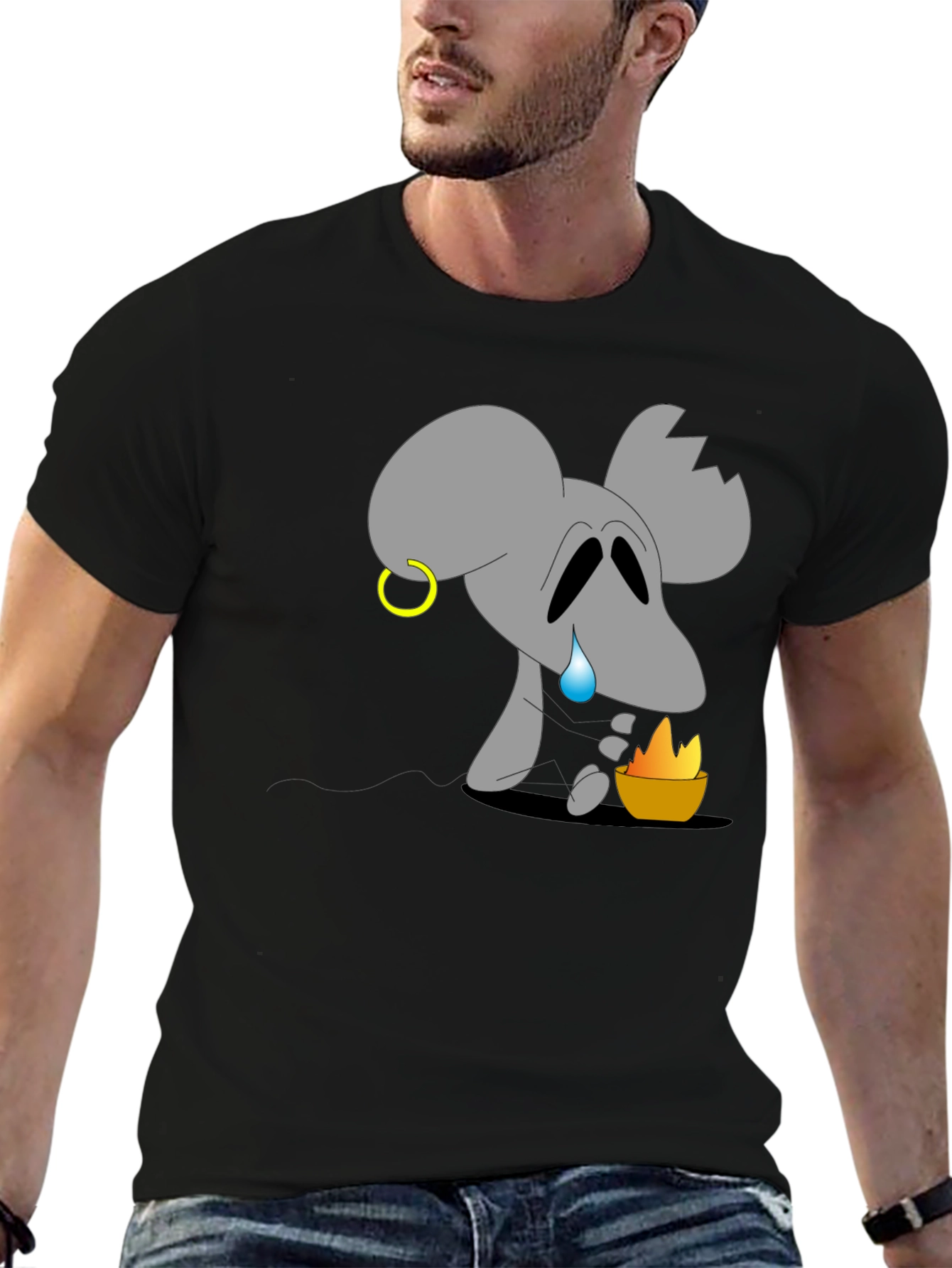 Cartoon Mouse Crying T-Shirt