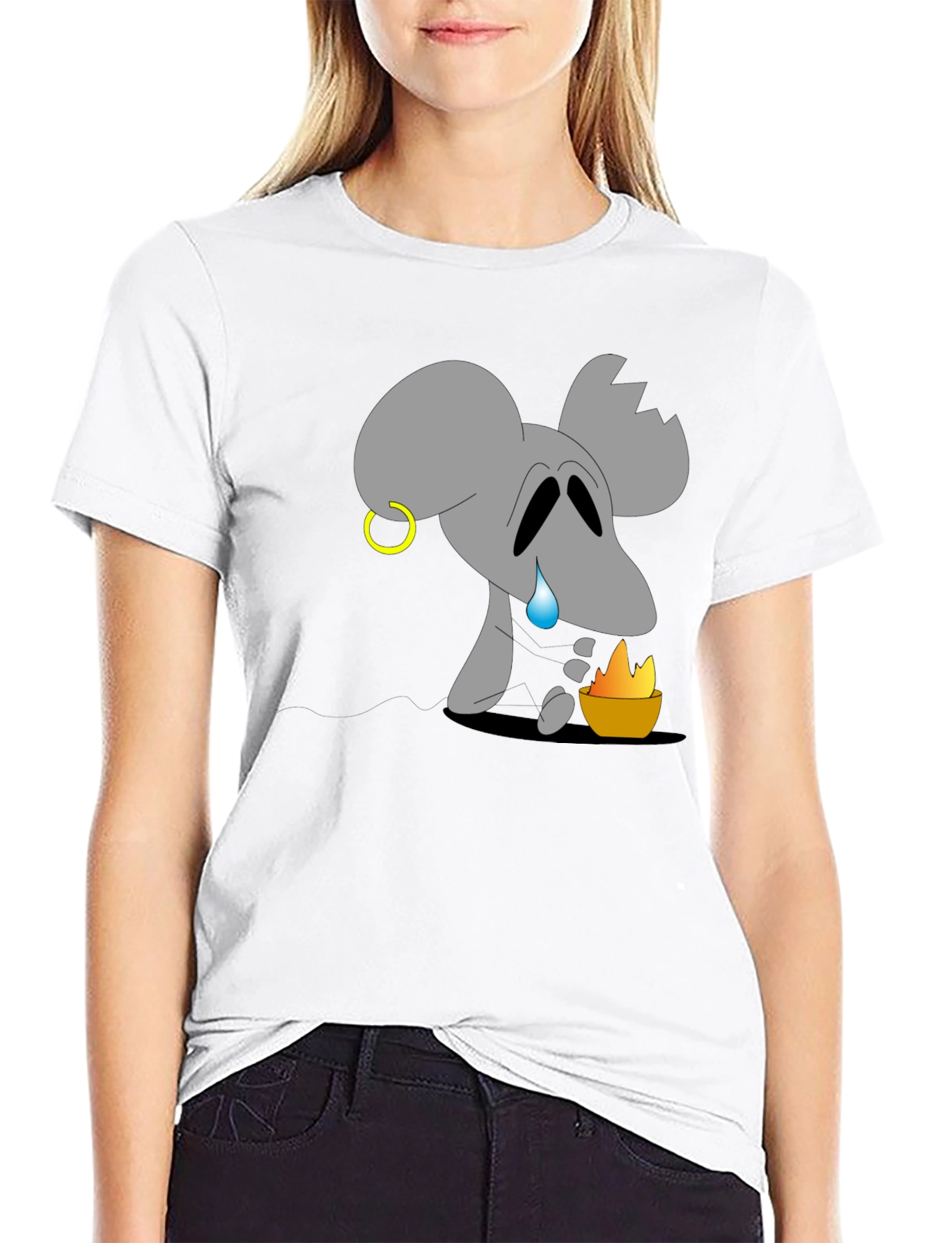 Cartoon Mouse Crying T-Shirt