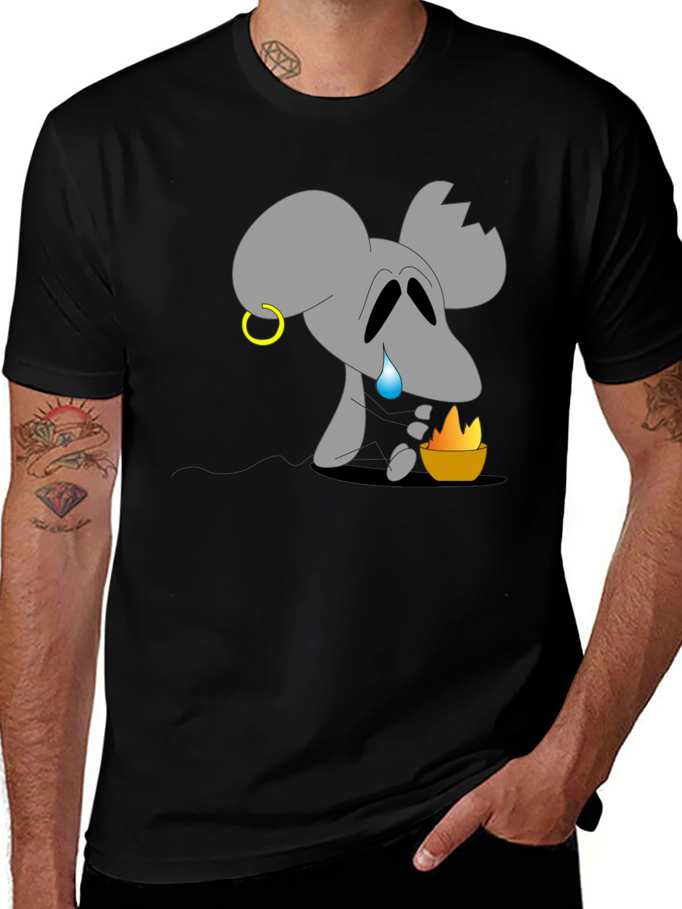 Cartoon Mouse Crying T-Shirt