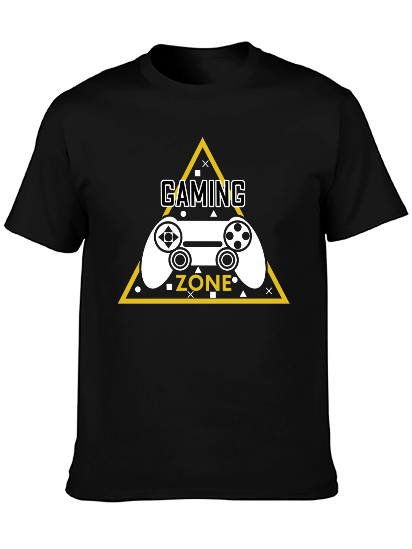 Gaming Zone Graphic Tee - Black Cotton T-Shirt