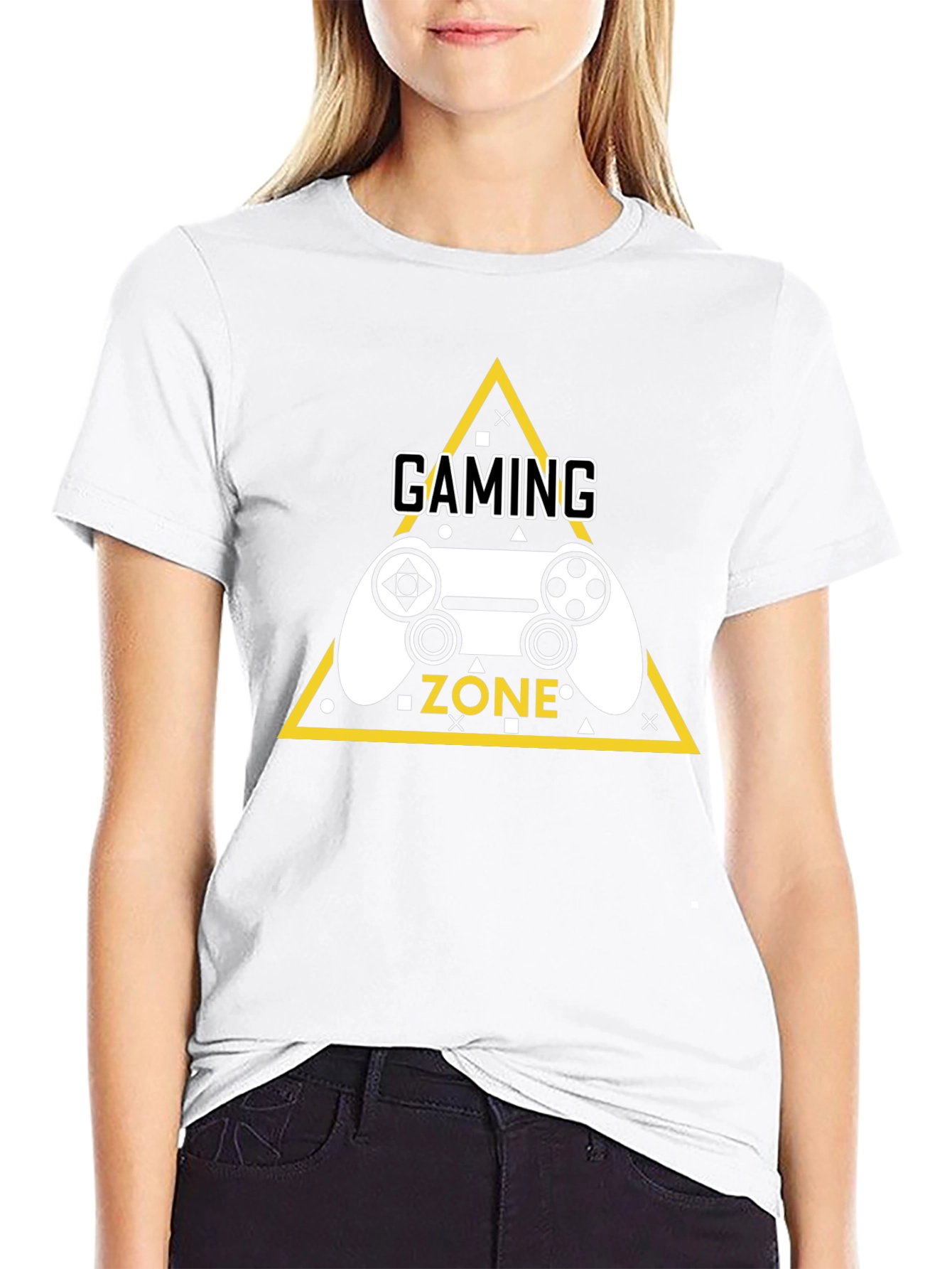 Gaming Zone Graphic Tee - Black Cotton T-Shirt
