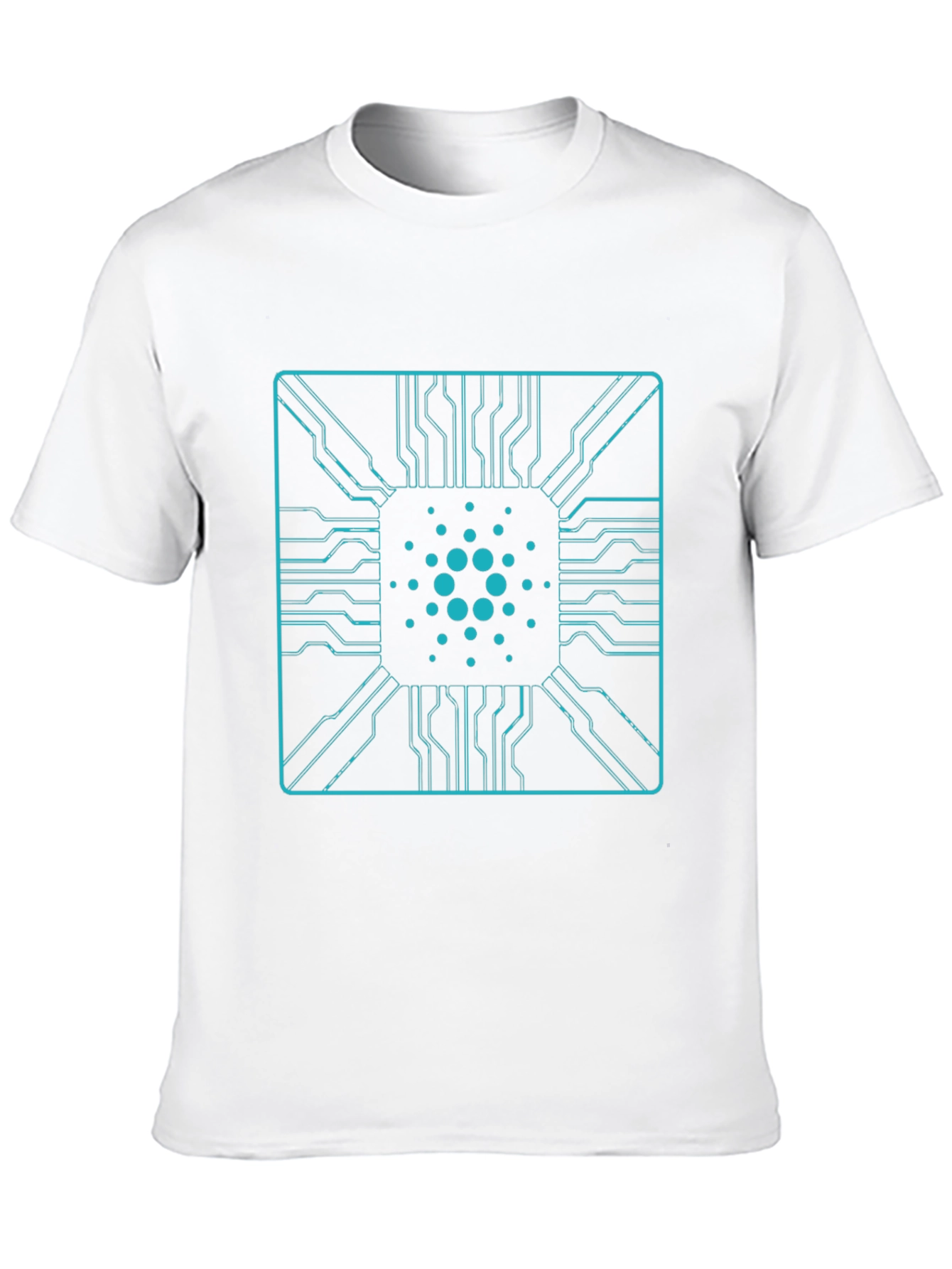 Cardano Circuit Board Graphic T-Shirt - Black Cotton