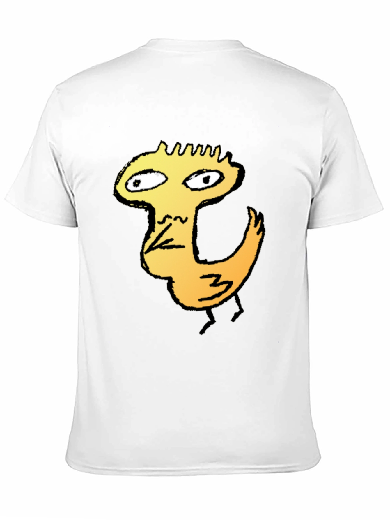 Cool Graphic Tee - Chicken Cartoon Black T-Shirt