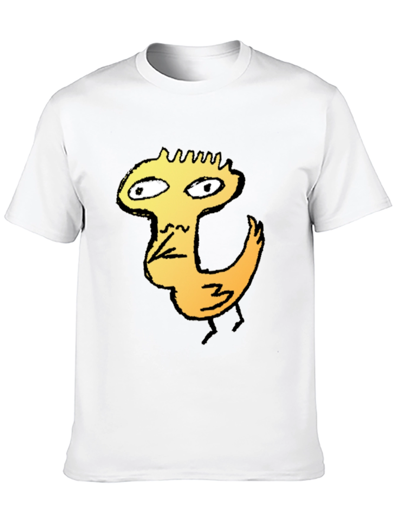 Cool Graphic Tee - Chicken Cartoon Black T-Shirt