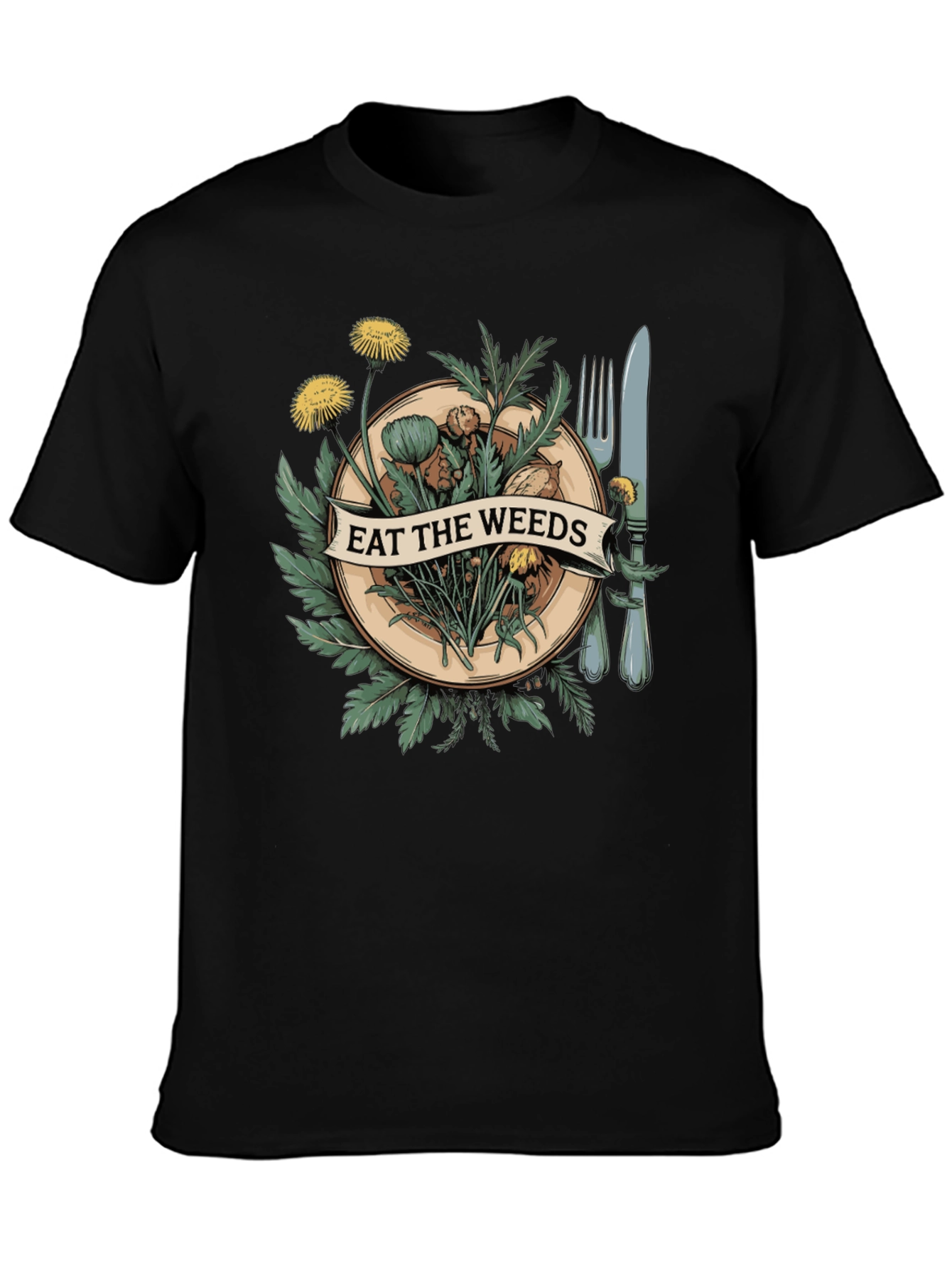 Eat The Weeds Graphic Tee - Unique Nature Shirt