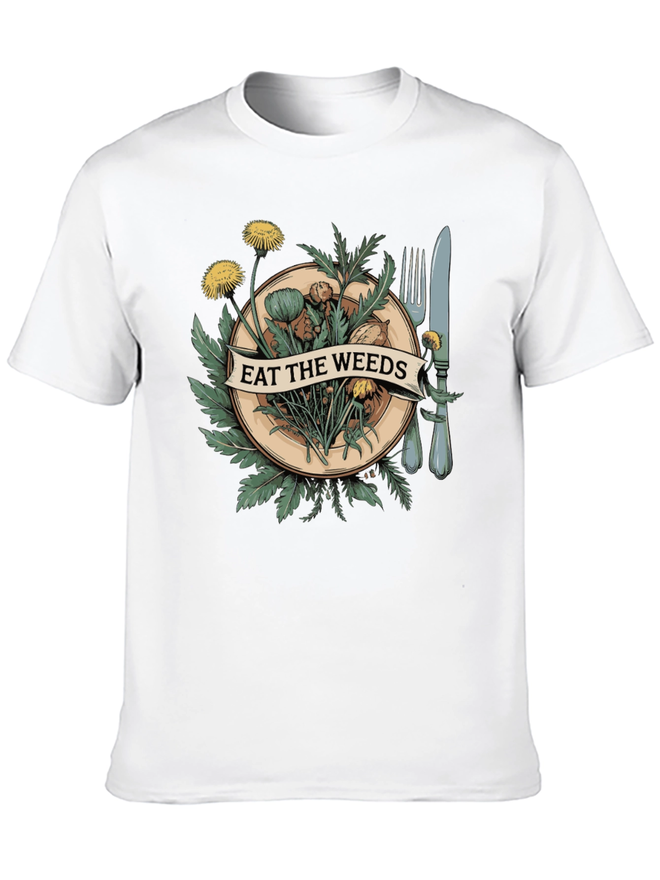Eat The Weeds Graphic Tee - Unique Nature Shirt