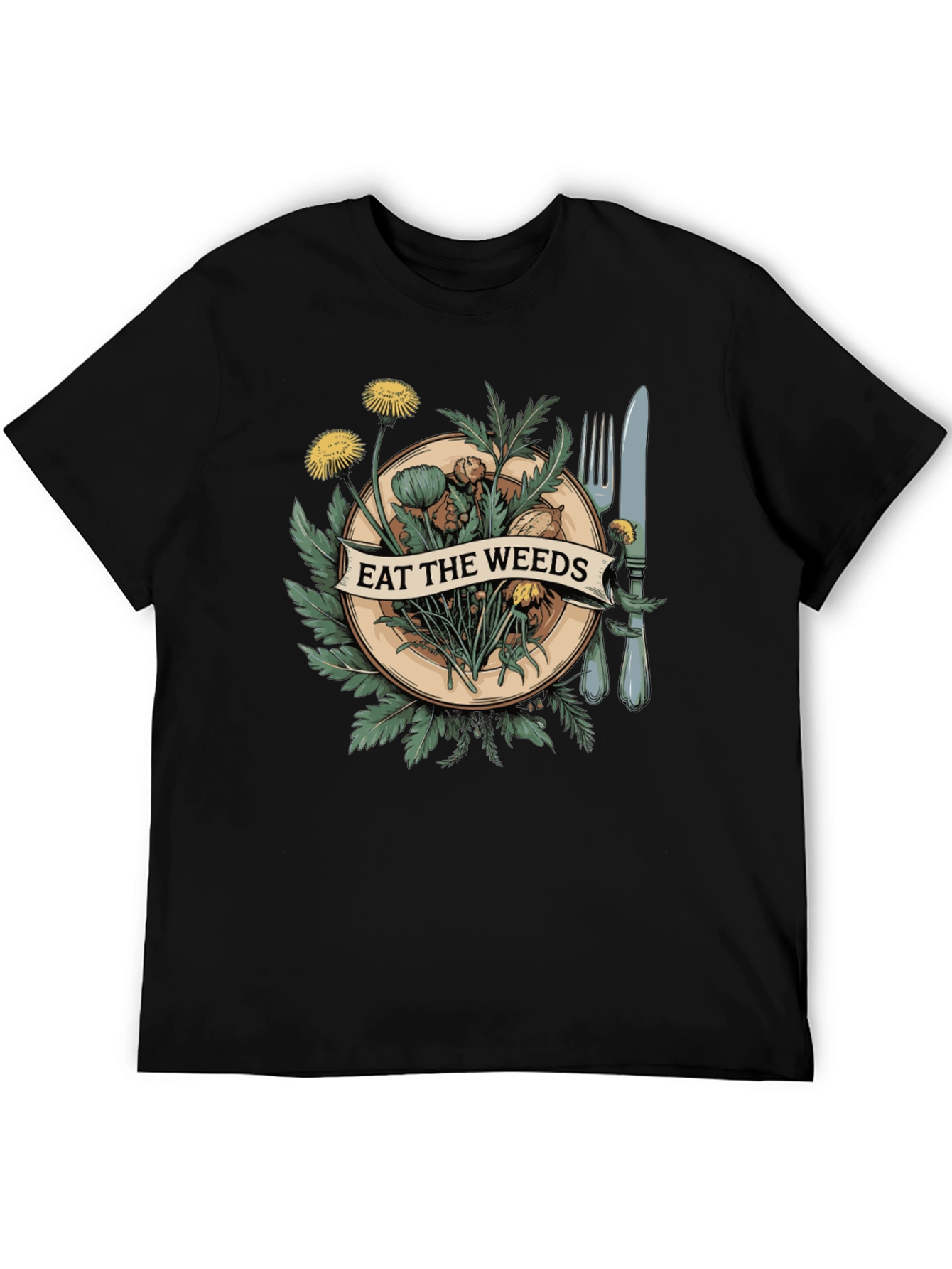 Eat The Weeds Graphic Tee - Unique Nature Shirt