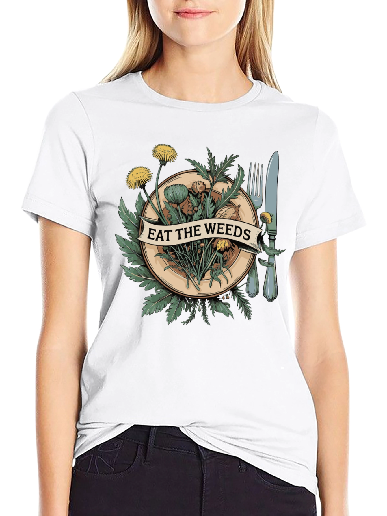 Eat The Weeds Graphic Tee - Unique Nature Shirt