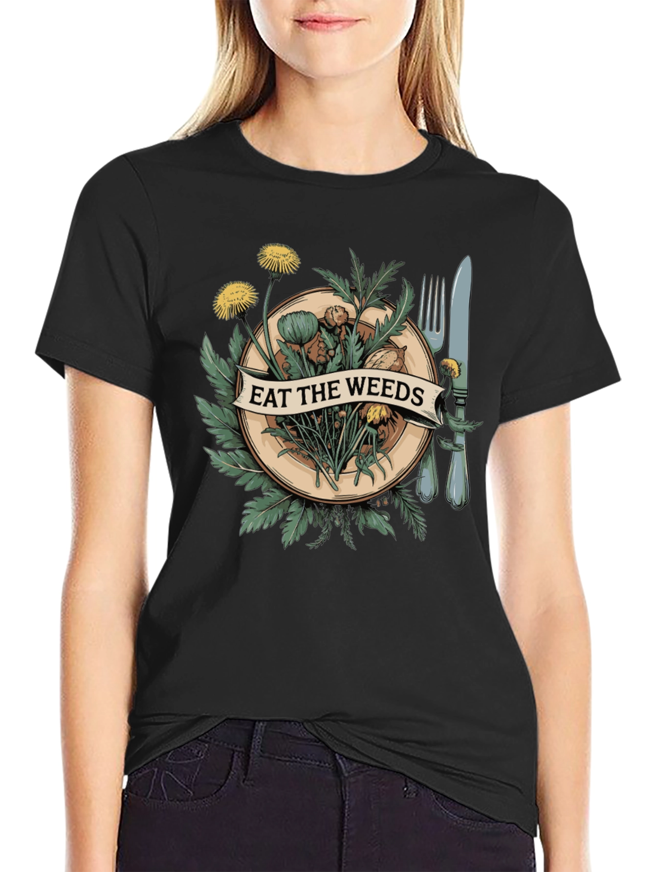 Eat The Weeds Graphic Tee - Unique Nature Shirt