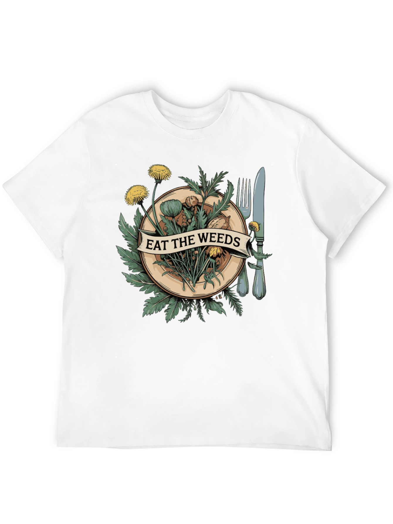 Eat The Weeds Graphic Tee - Unique Nature Shirt
