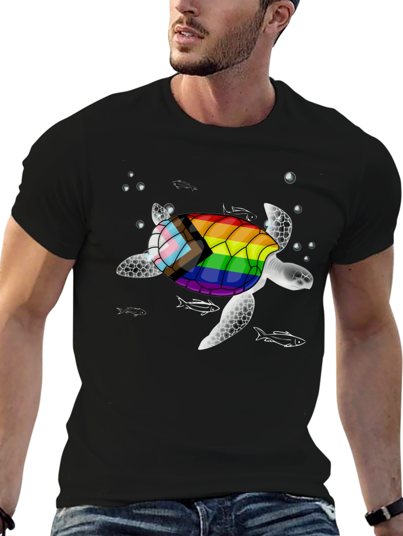 LGBT Pride Turtle Graphic T-Shirt