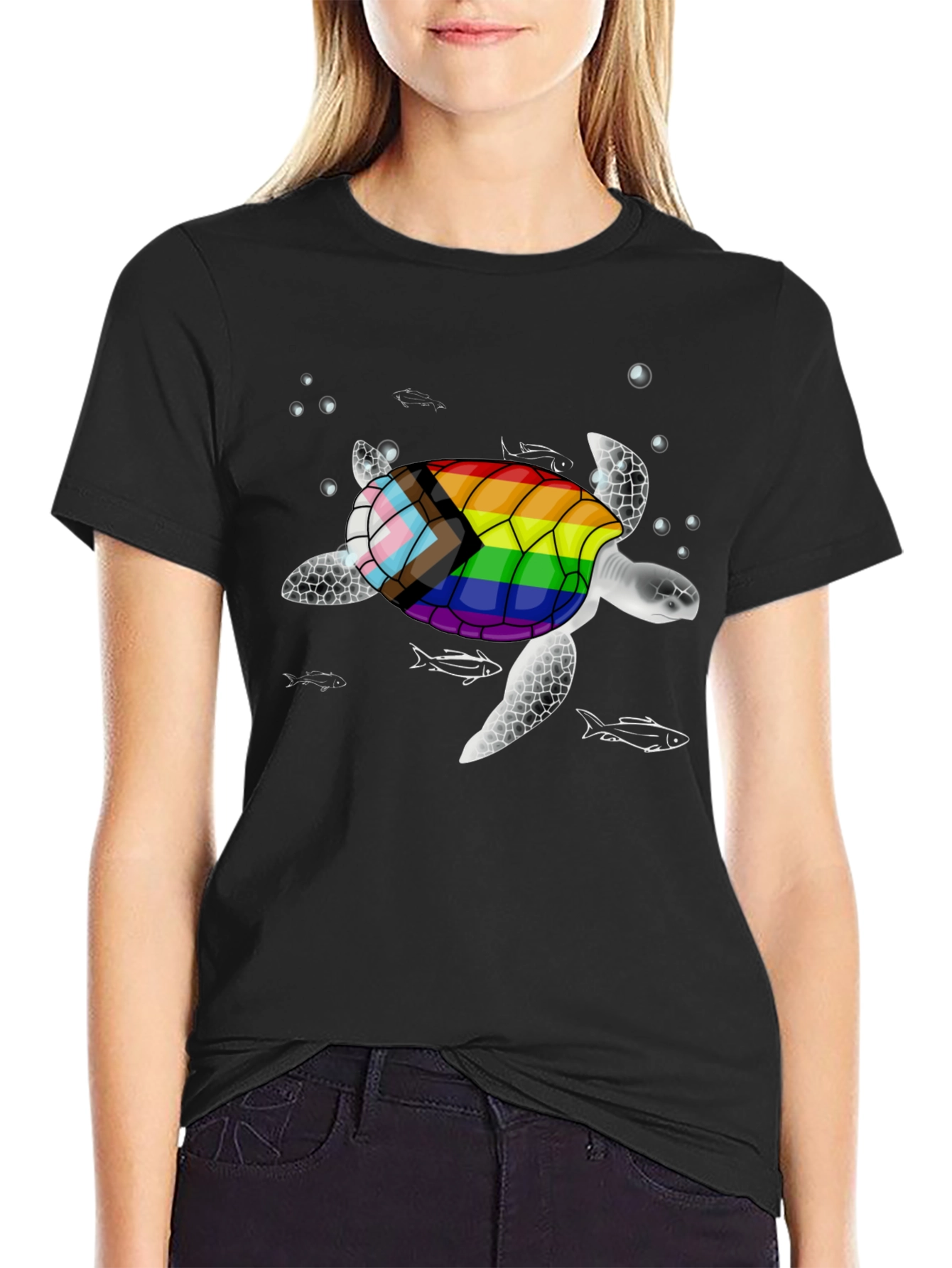 LGBT Pride Turtle Graphic T-Shirt