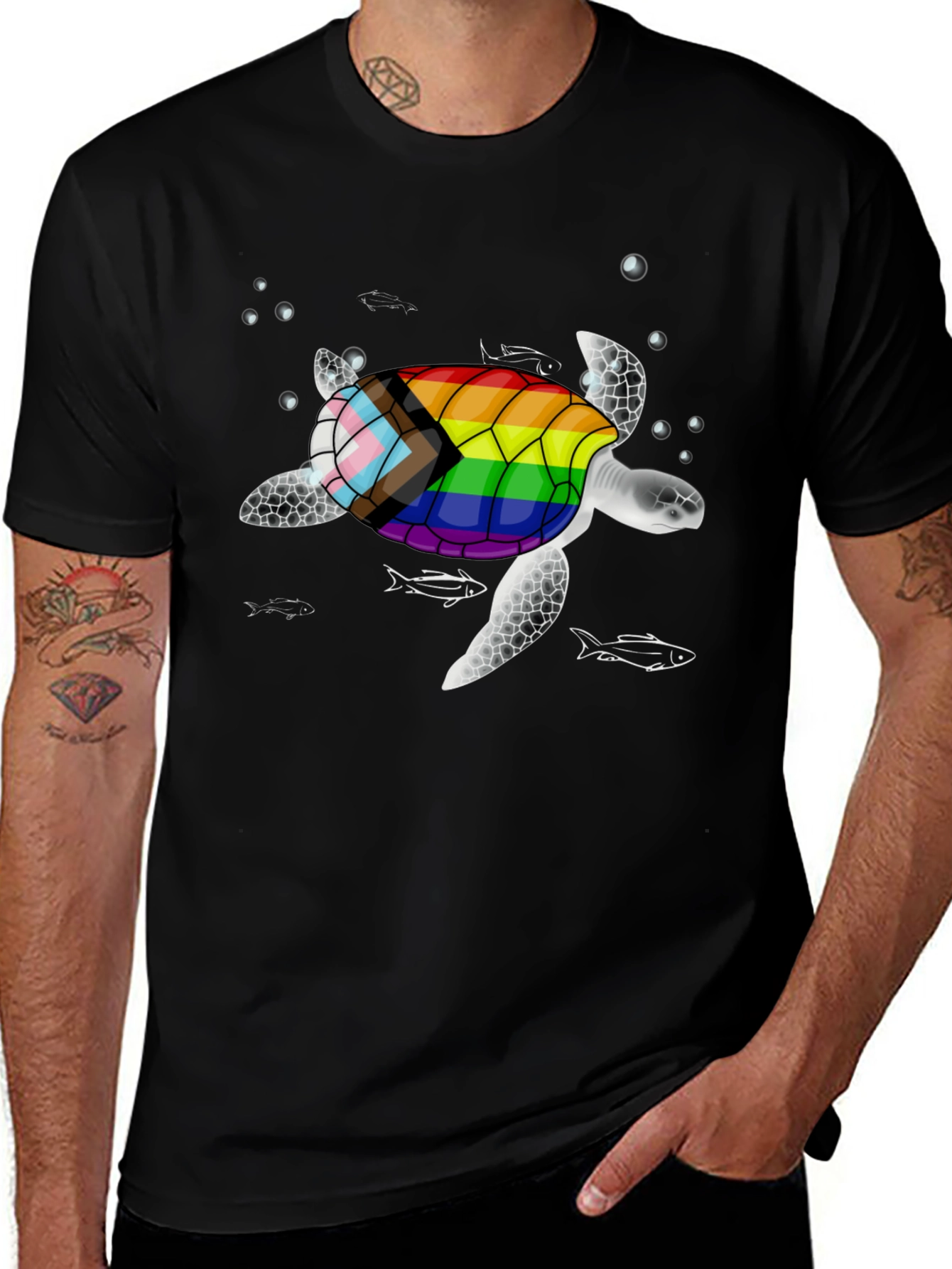 LGBT Pride Turtle Graphic T-Shirt