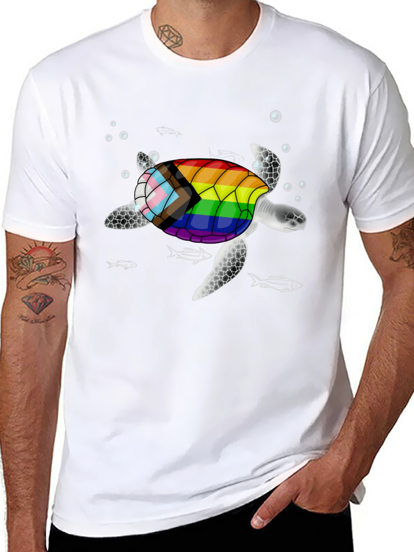 LGBT Pride Turtle Graphic T-Shirt
