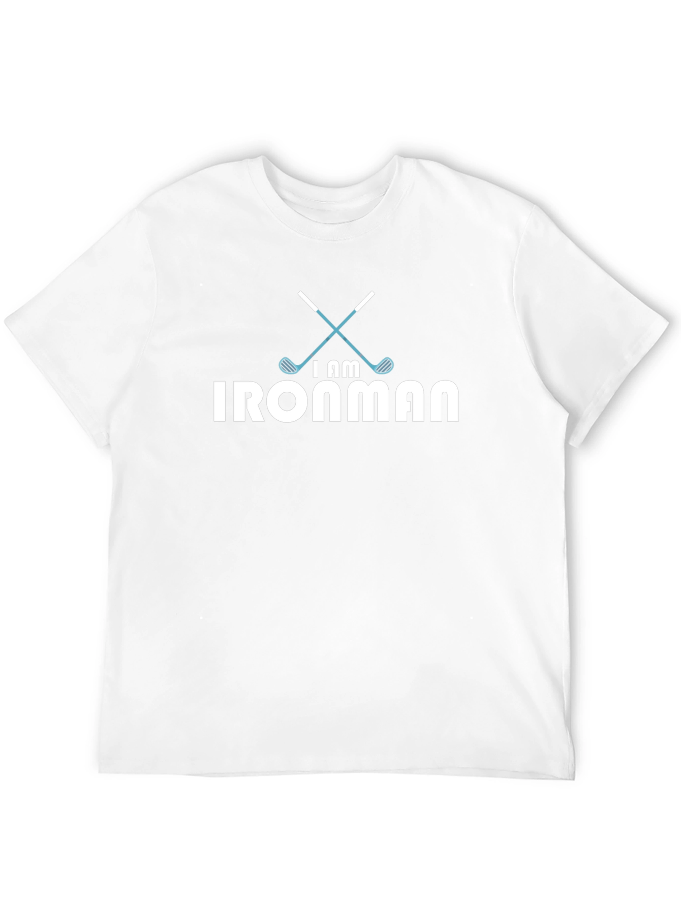 I AM IRONMAN Golf T-Shirt - Black Cotton Tee