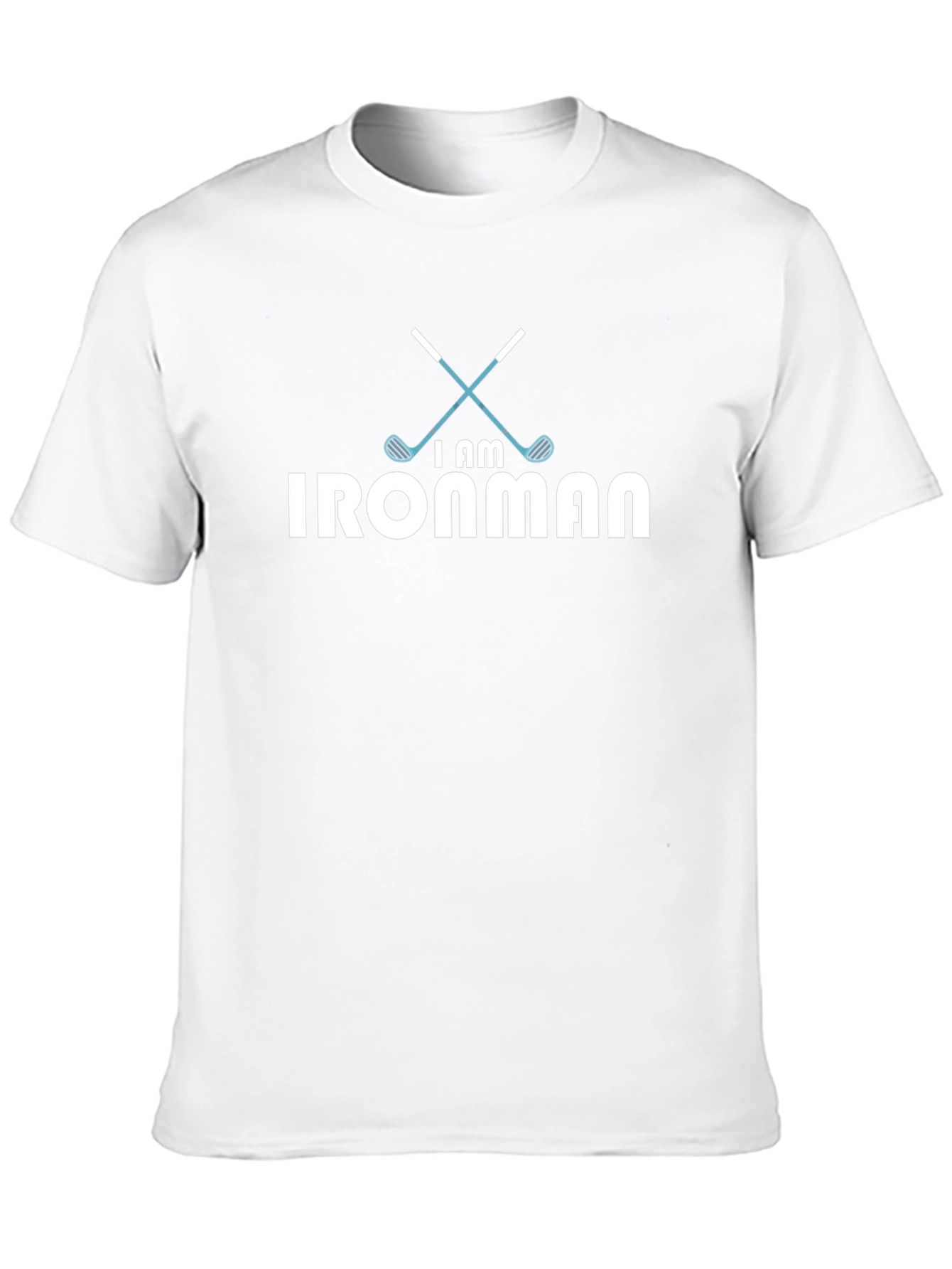 I AM IRONMAN Golf T-Shirt - Black Cotton Tee