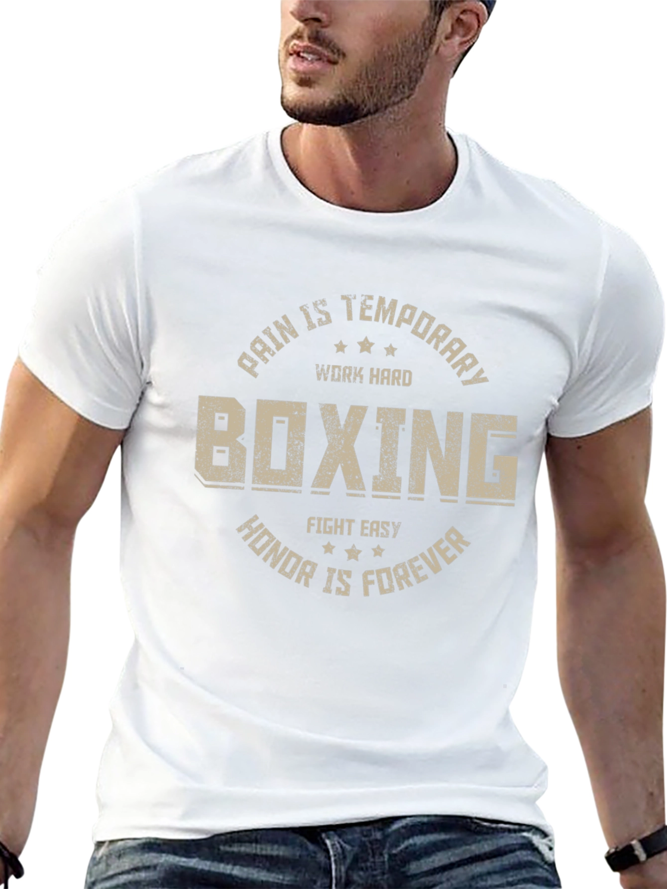 Boxing Graphic Tee - Pain is Temporary T-Shirt