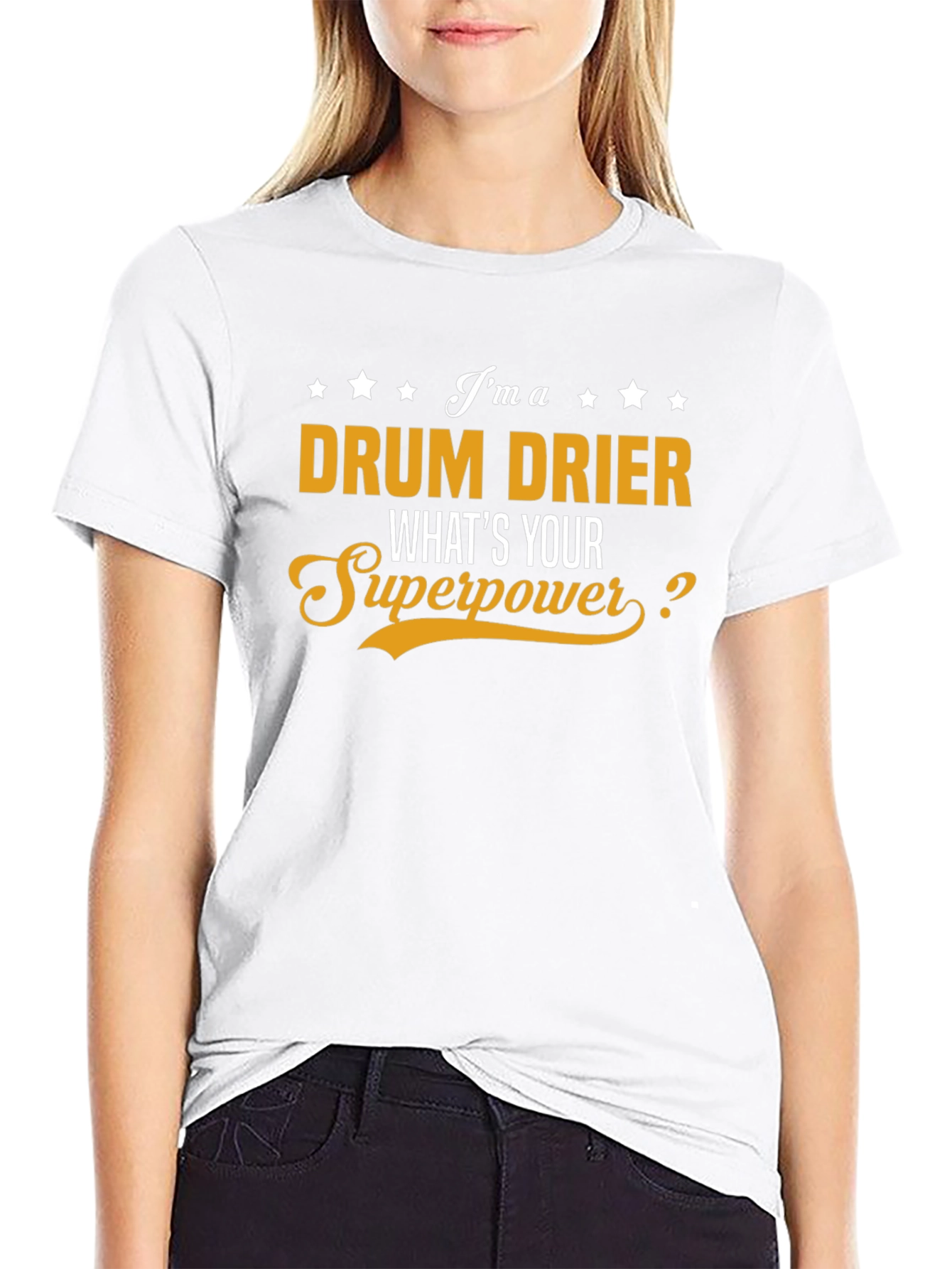 Drum Drier Superpower T-Shirt - Black Cotton Tee