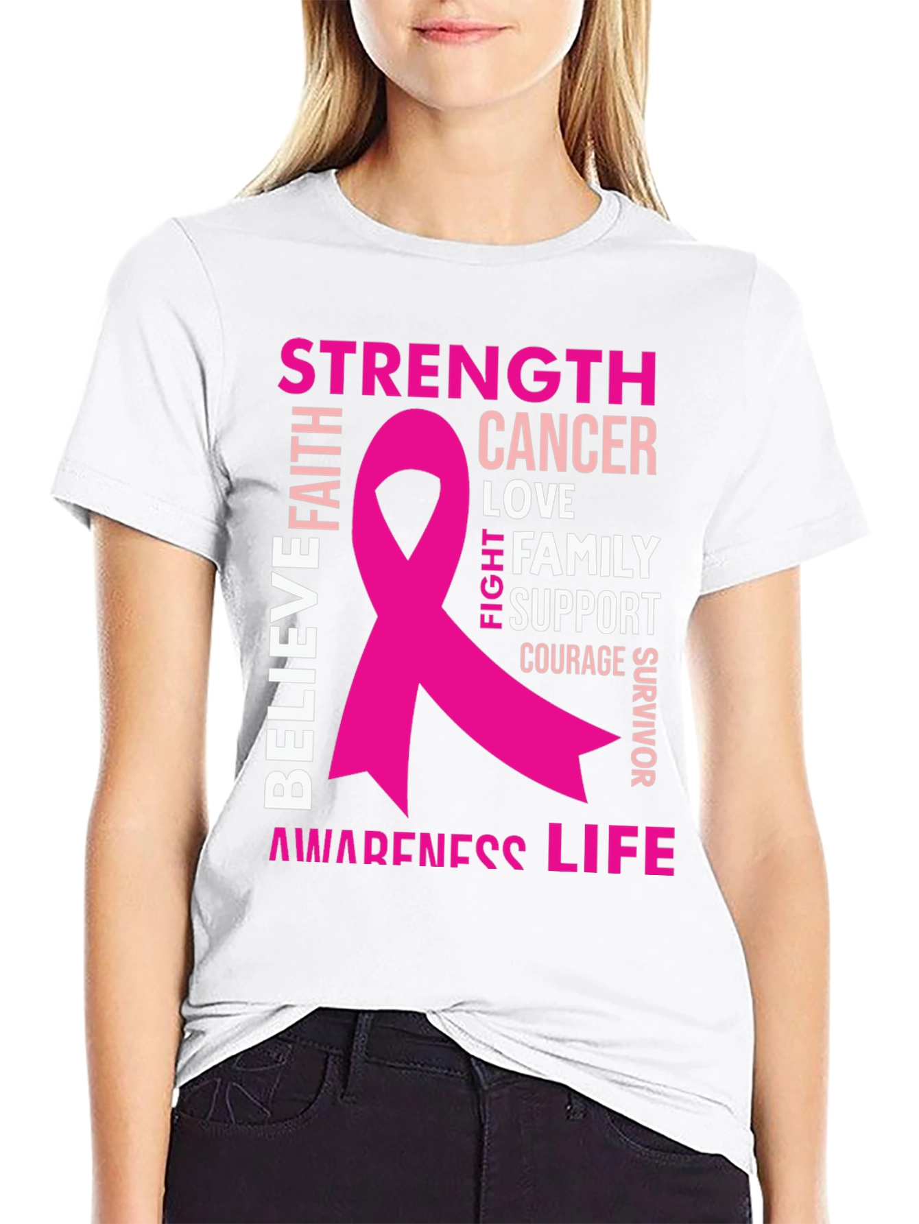 Breast Cancer Awareness Ribbon T-Shirt