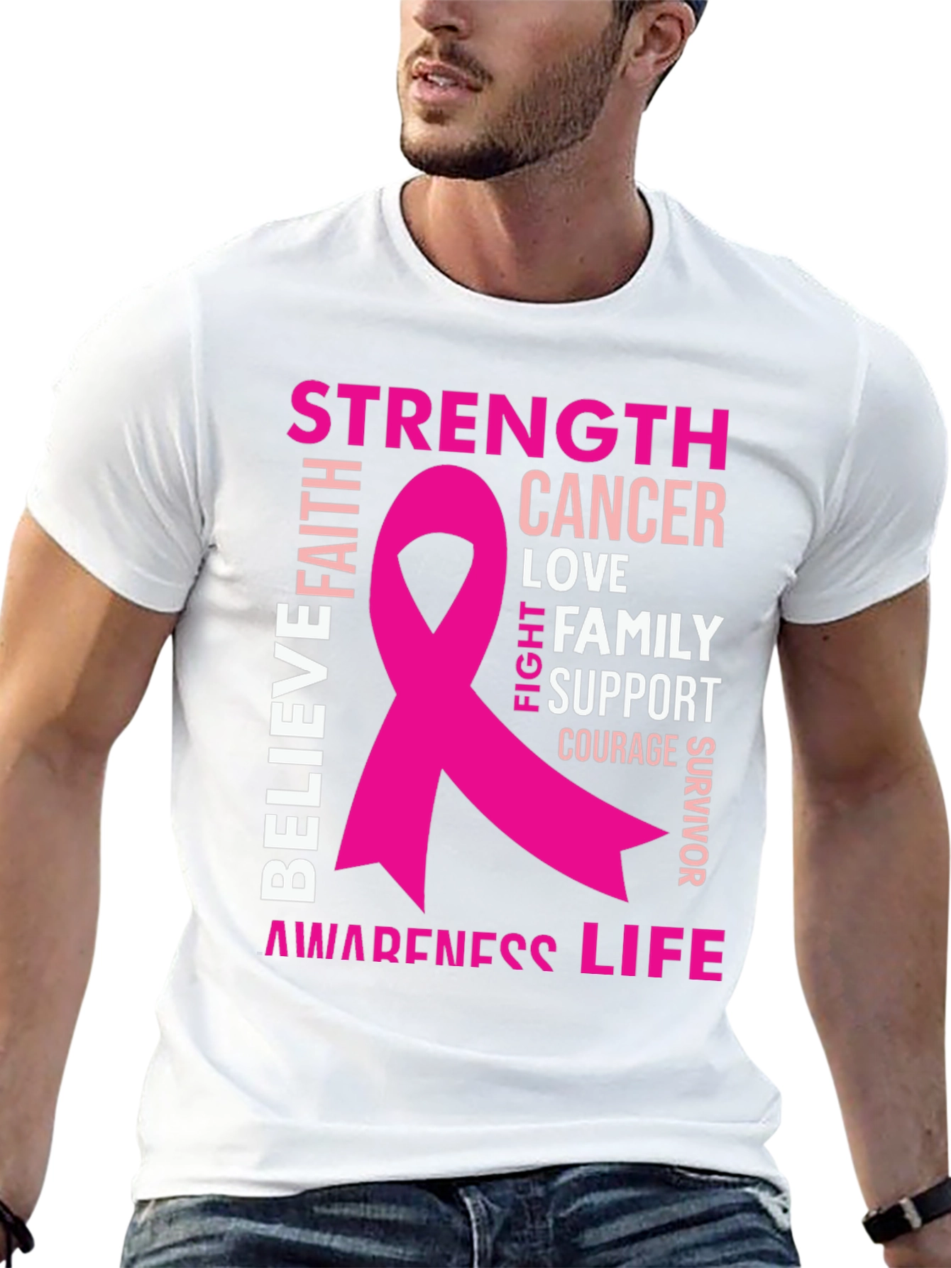 Breast Cancer Awareness Ribbon T-Shirt